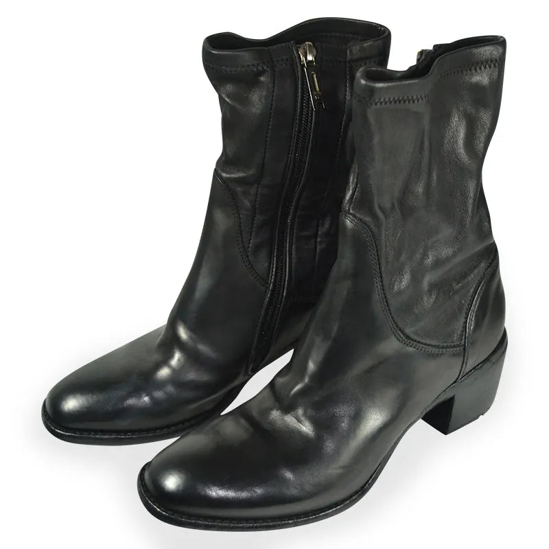 LEMARGO AH26A DAFNE Damen Stiefellette aus Leder Nero.