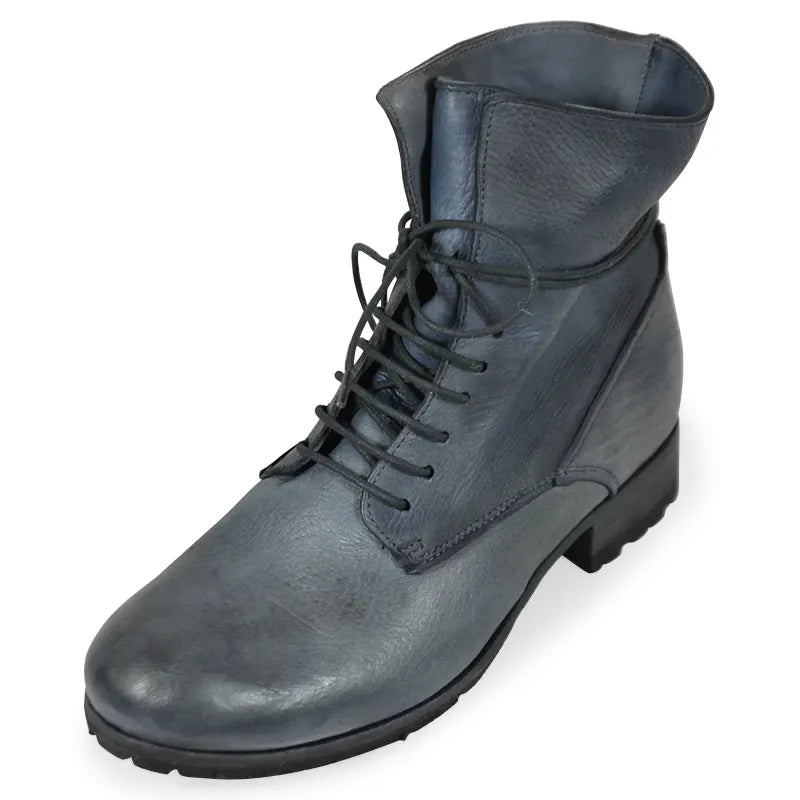 GIDIGIO AP060038 CERVO  DAMEN STIEFELETTE USED LOOK ANTHRAZIT GRAU RABBIT.