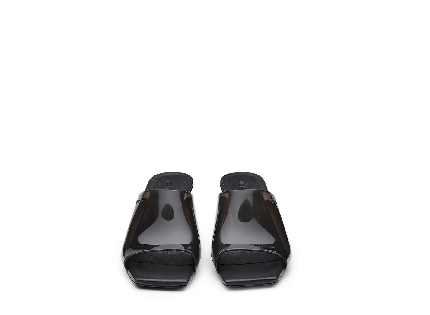 VIC MATIE 4490 Damen Pantoletten mit Glanzoptik Schwarz LEAD 150