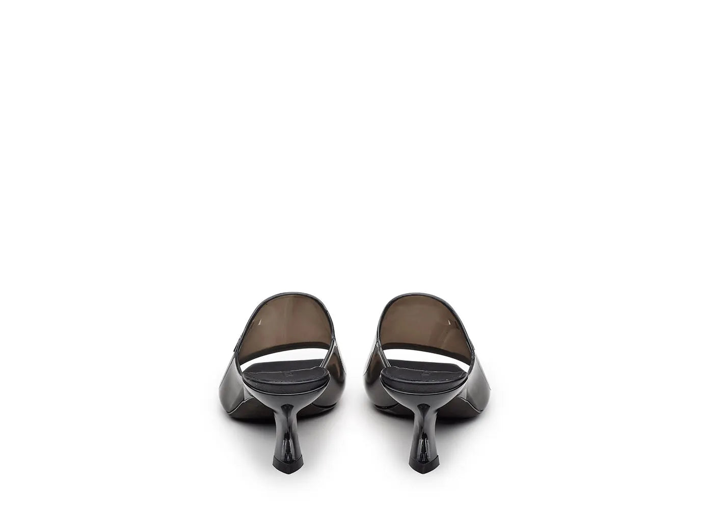 VIC MATIE 4490 Damen Pantoletten mit Glanzoptik Schwarz LEAD 150