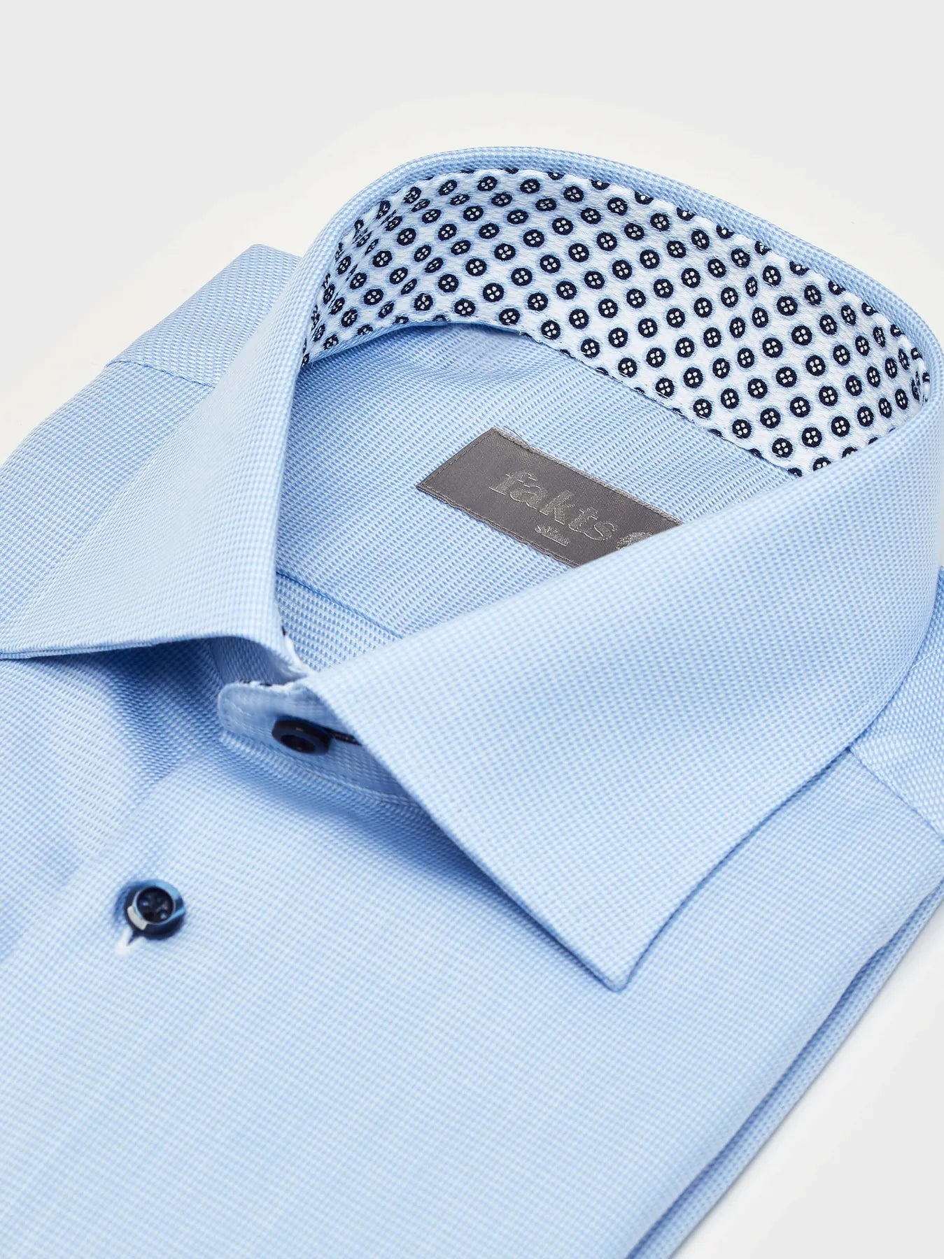 fakts 9004 Slim Fit Busy Herren Hemd Twill blue light faux uni 212