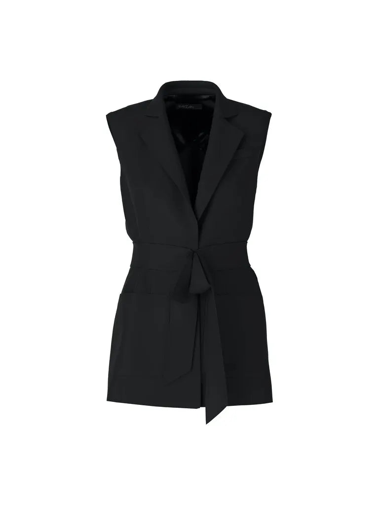 MARC CAIN TC 37.03 W56  Weste mit Bindegürtel Schwarz