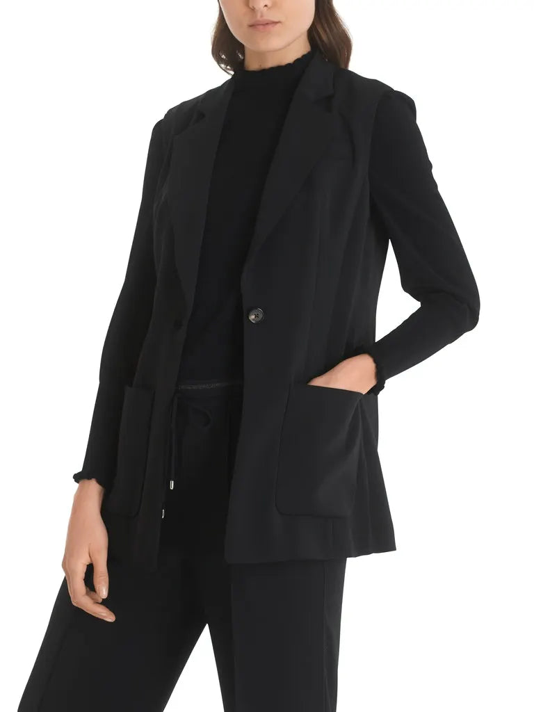 MARC CAIN TC 37.03 W56  Weste mit Bindegürtel Schwarz