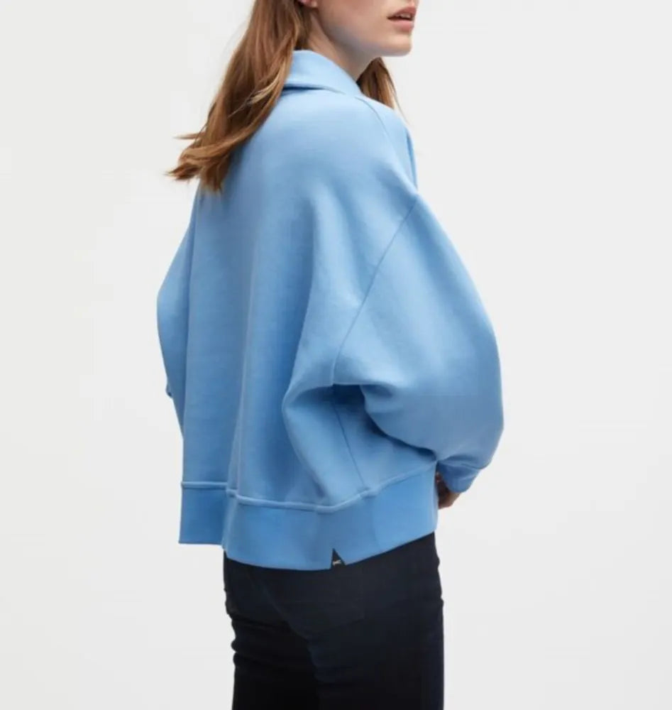 DENHAM 02-22-10-60-011 ADDISON HALF ZIP SWEAT BVS Damen Pullover Sweatshirt Troyer TRUE NAVY