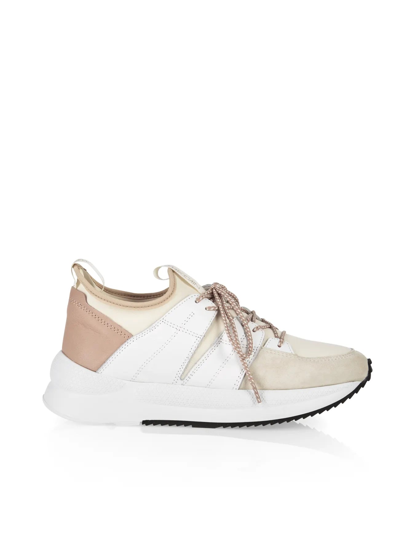 MARC CAIN UB SH.07 L18 Damen Turnschuh Sneaker im Farbmix Schwarz/ Weiß/Beige bright tan