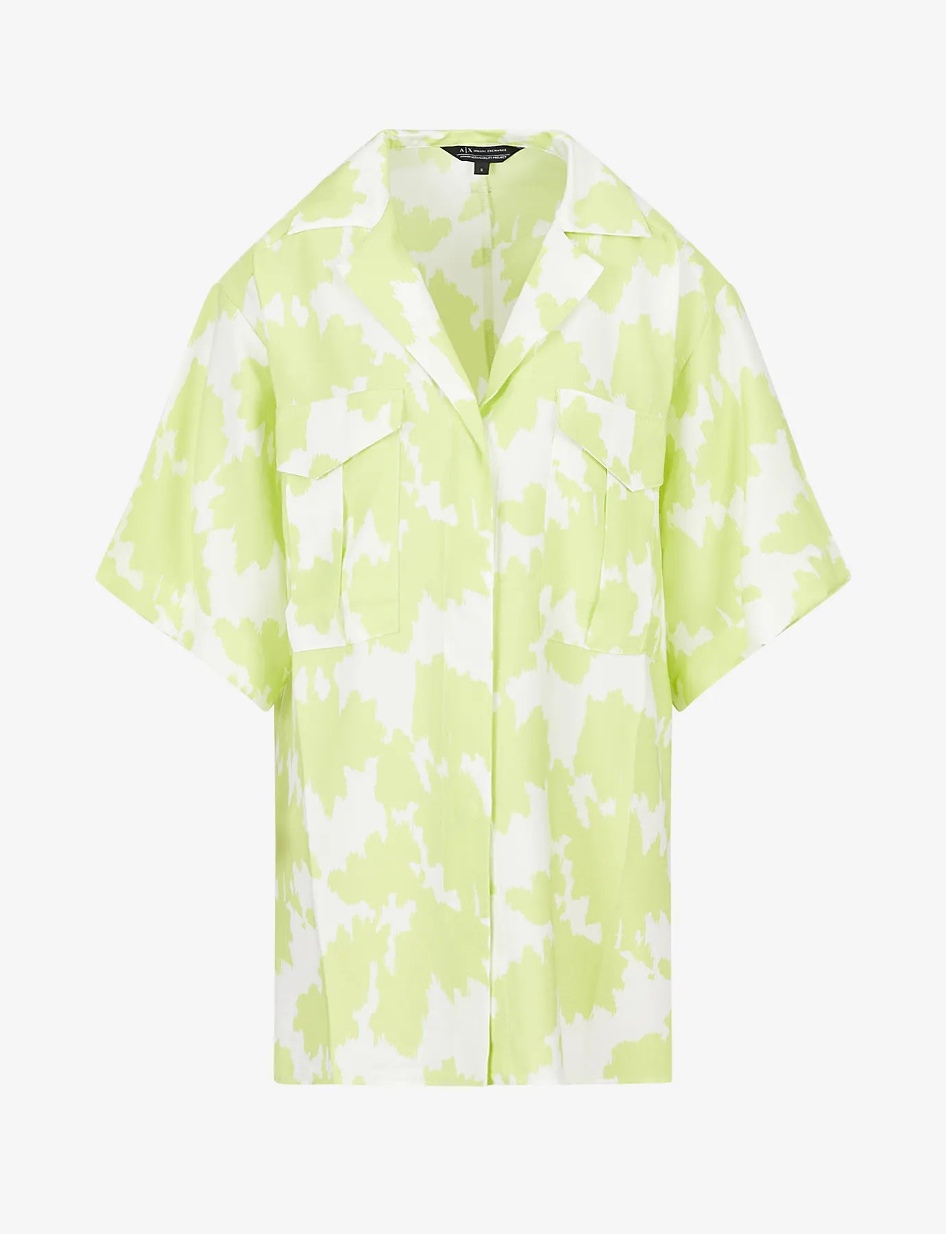 ARMANI 3RYC39 YN8KZ Damen Blusenhemd 1/2-Arm Weiß/Grün