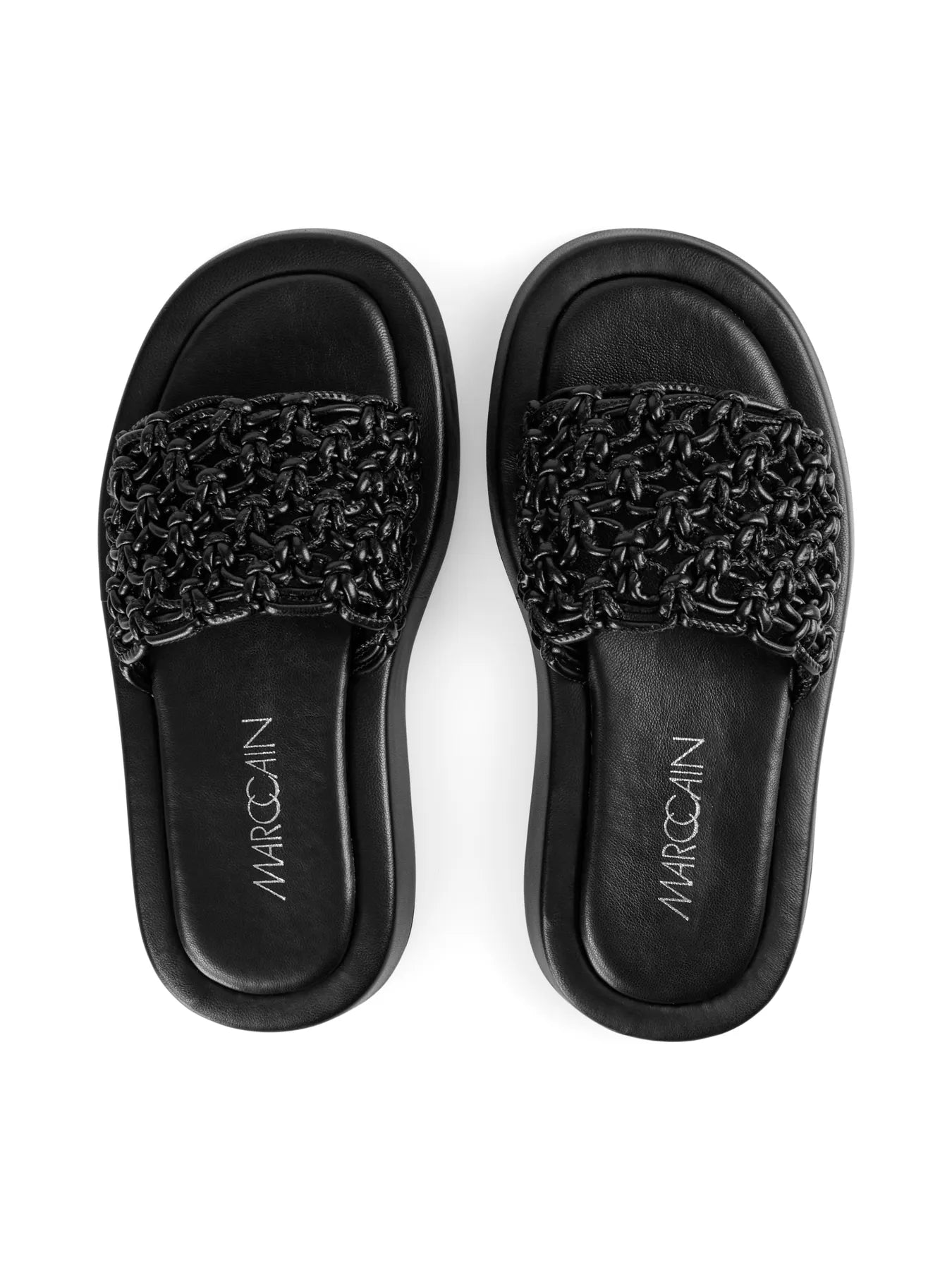 MARC CAIN UB SG.15 Z08 Plateau-Sandale Knoten geflochten Schwarz  900