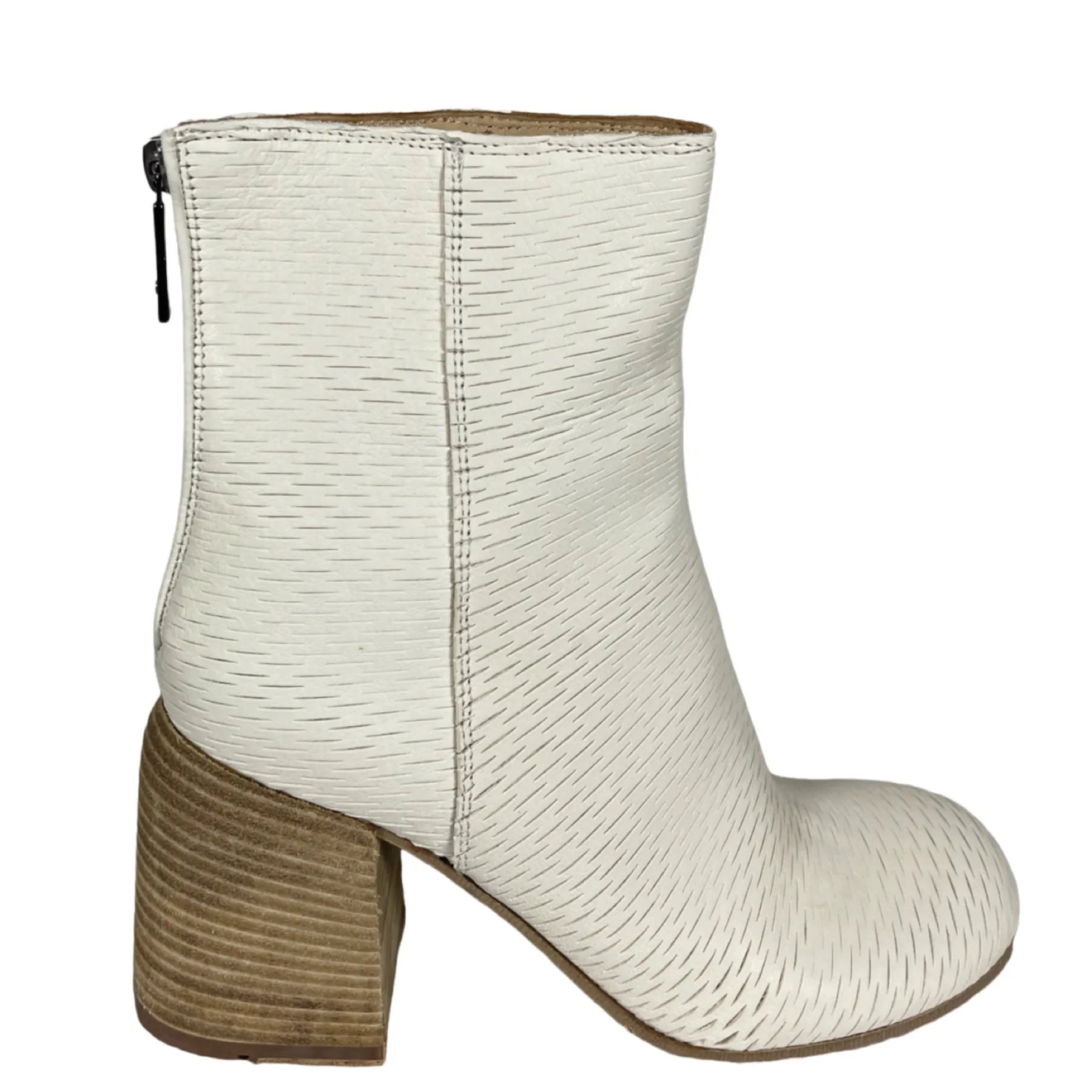 LEMARGO FP02C GIGI PELLAME BIANCO Damen Stiefeletten Leder perforiert Ecru.
