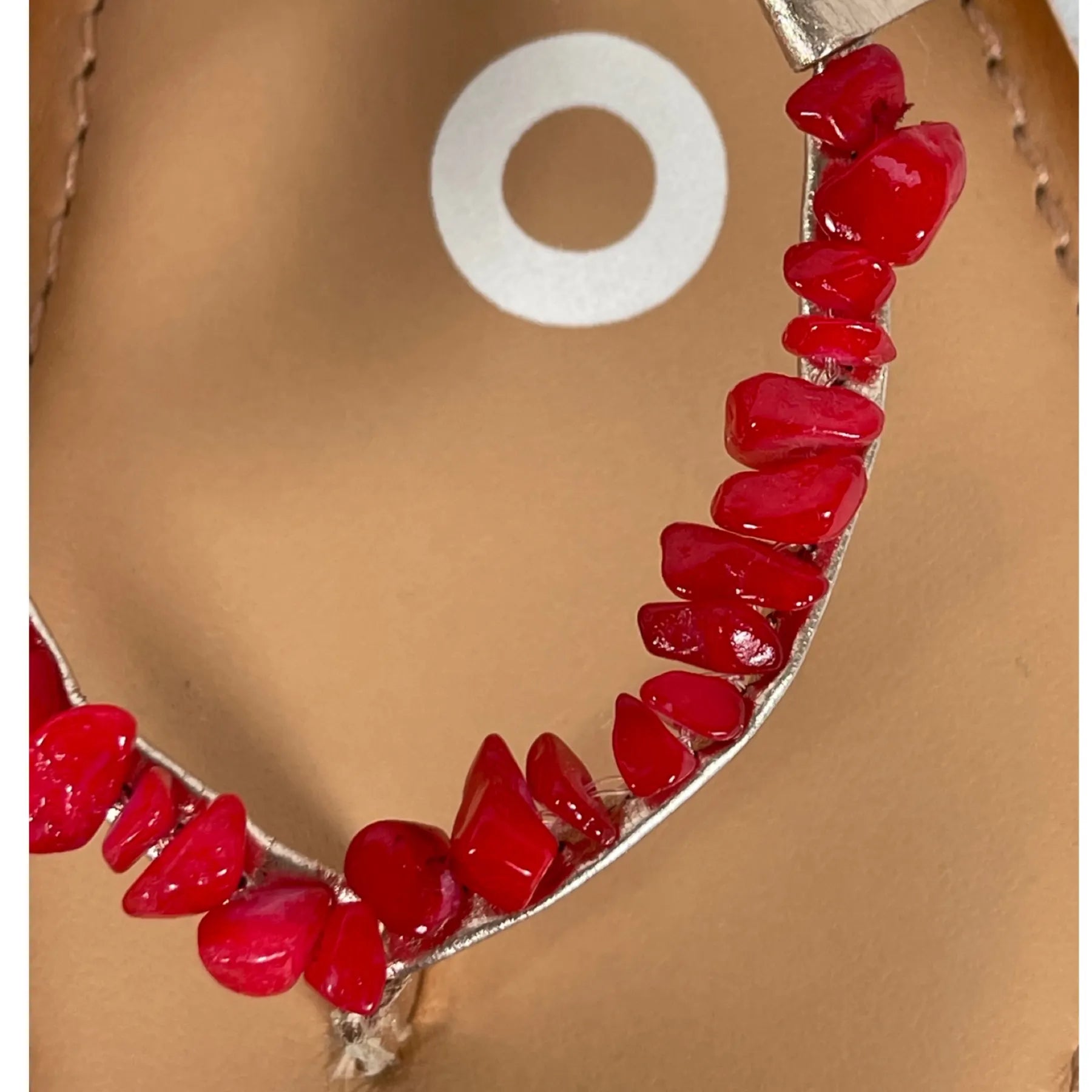 GIOSEPPO 66036 LISIEUX Damen Sandalette Zehentrenner Fesselriemen zum Binden Rot