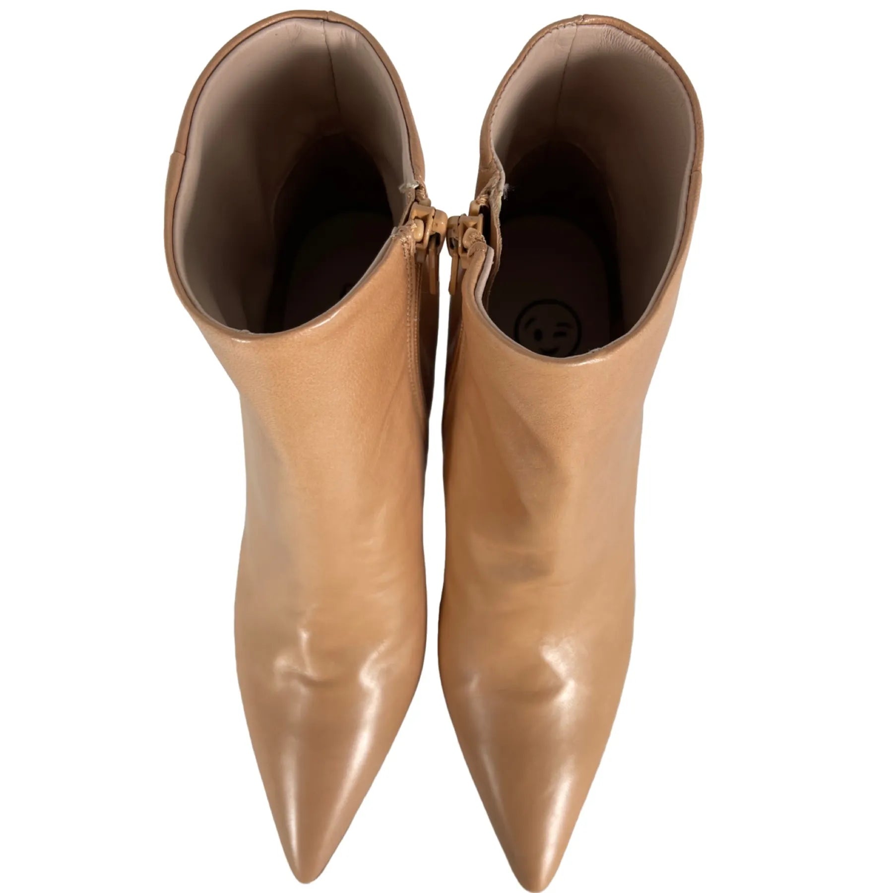 LORENA PAGGI 31701 PLONGE Damen Stiefellette Pfennigabsatz  Nappaleder Beige.