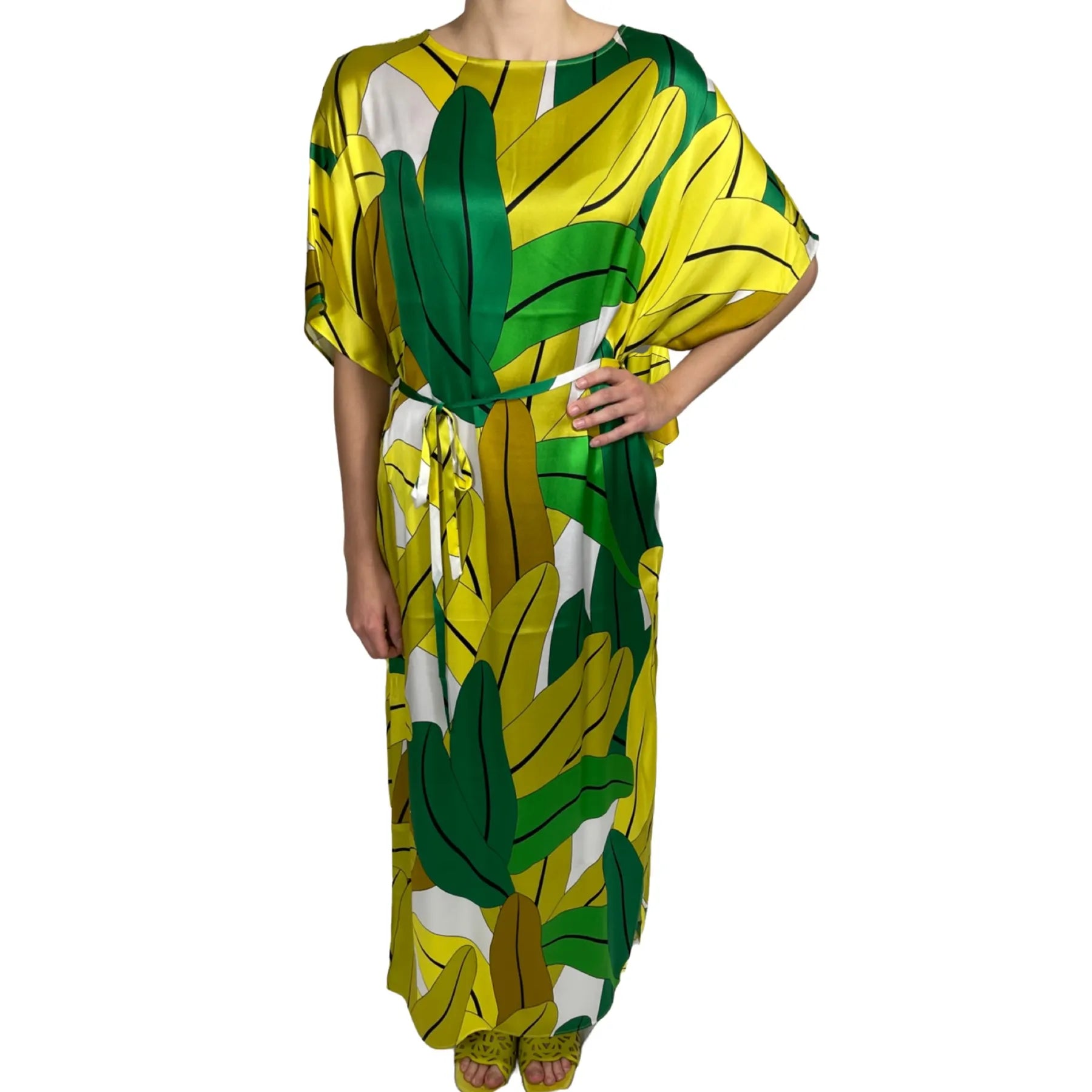 HERZENSANGELEGENHEIT  25231-6153 Maxi-Kleid Gelb/Grün GRANO MULTI