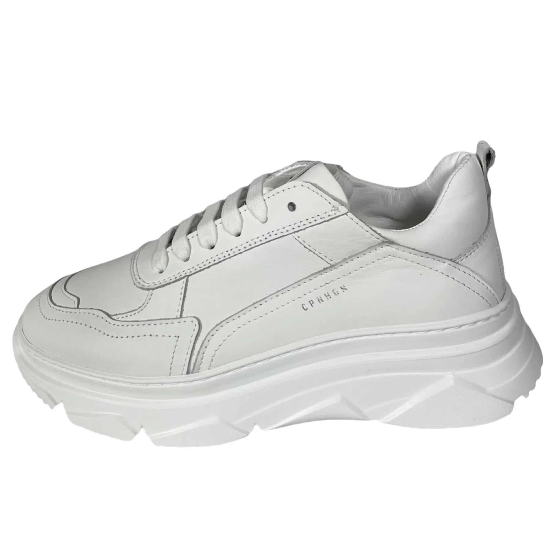 COPENHAGEN CPH40 VITELLO Damen Plateau-Sneaker Leder Weiß