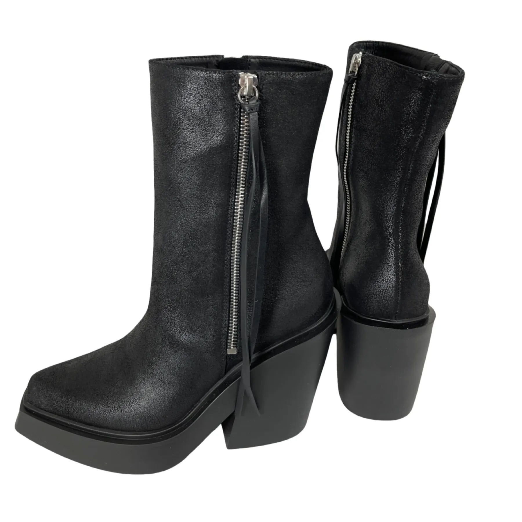 VIC MATIE 7850 BIKER TRONK  Damen Stiefelette Cowboyboot Leder Black 101