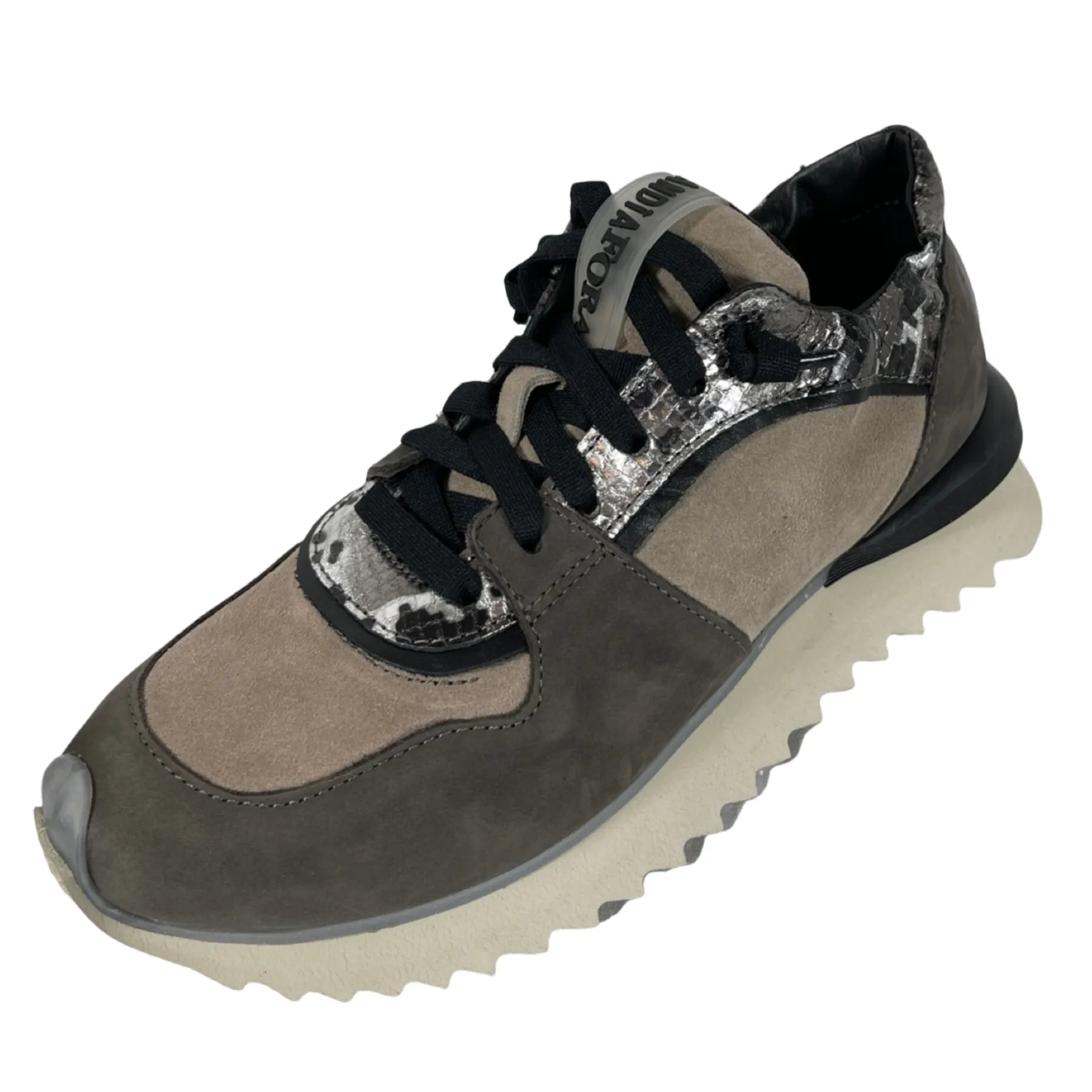 ANDIA FORA DOVER  RUFFLE PY NABUK UNDERGROUND Damen Plateau-Sneaker Khaki.