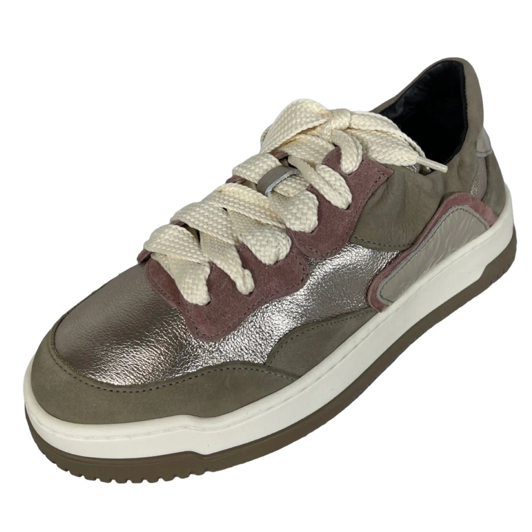 ANDIA FORA DOVER MEET DAMEN SNEAKER STEIN GRAU/SILBER/ ROSA BIANCO.