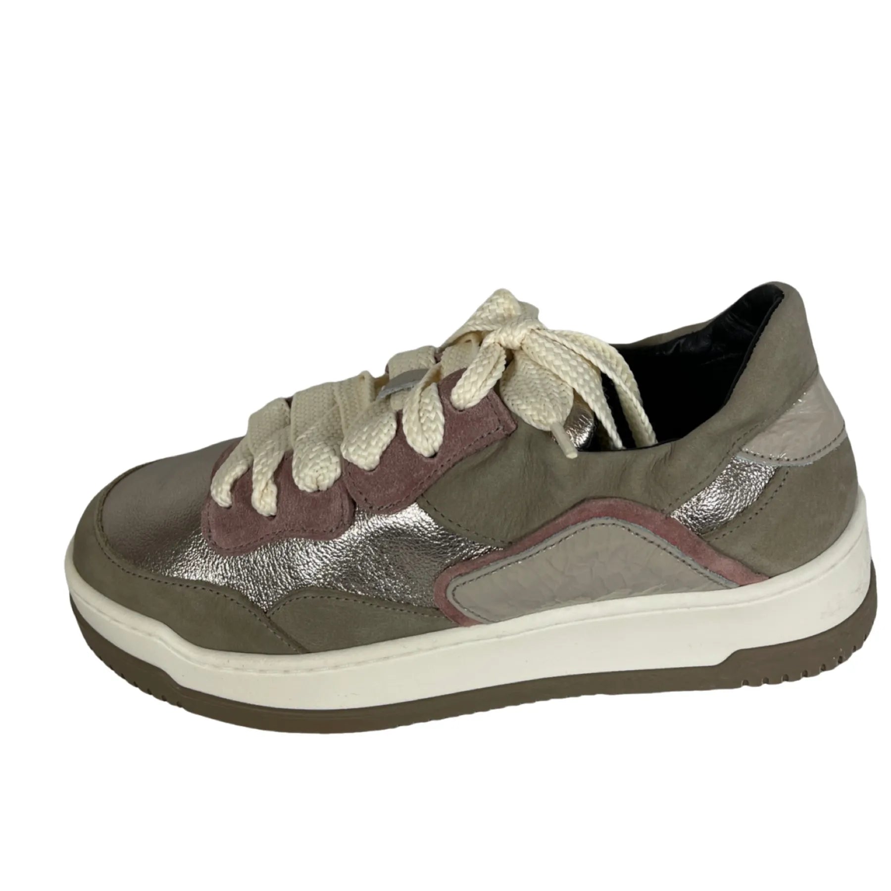 ANDIA FORA DOVER MEET DAMEN SNEAKER STEIN GRAU/SILBER/ ROSA BIANCO.