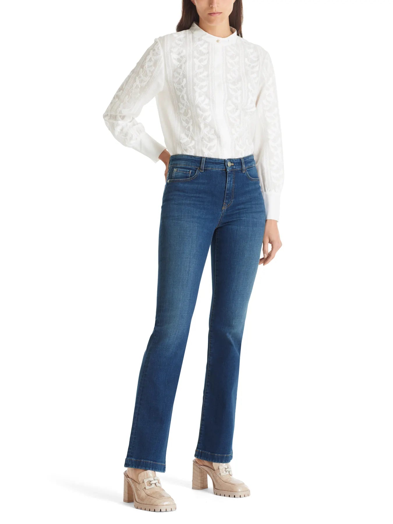 MARC CAIN +P 82.06 D71 Rethink Together Damen Jeans FARO blue denim blau