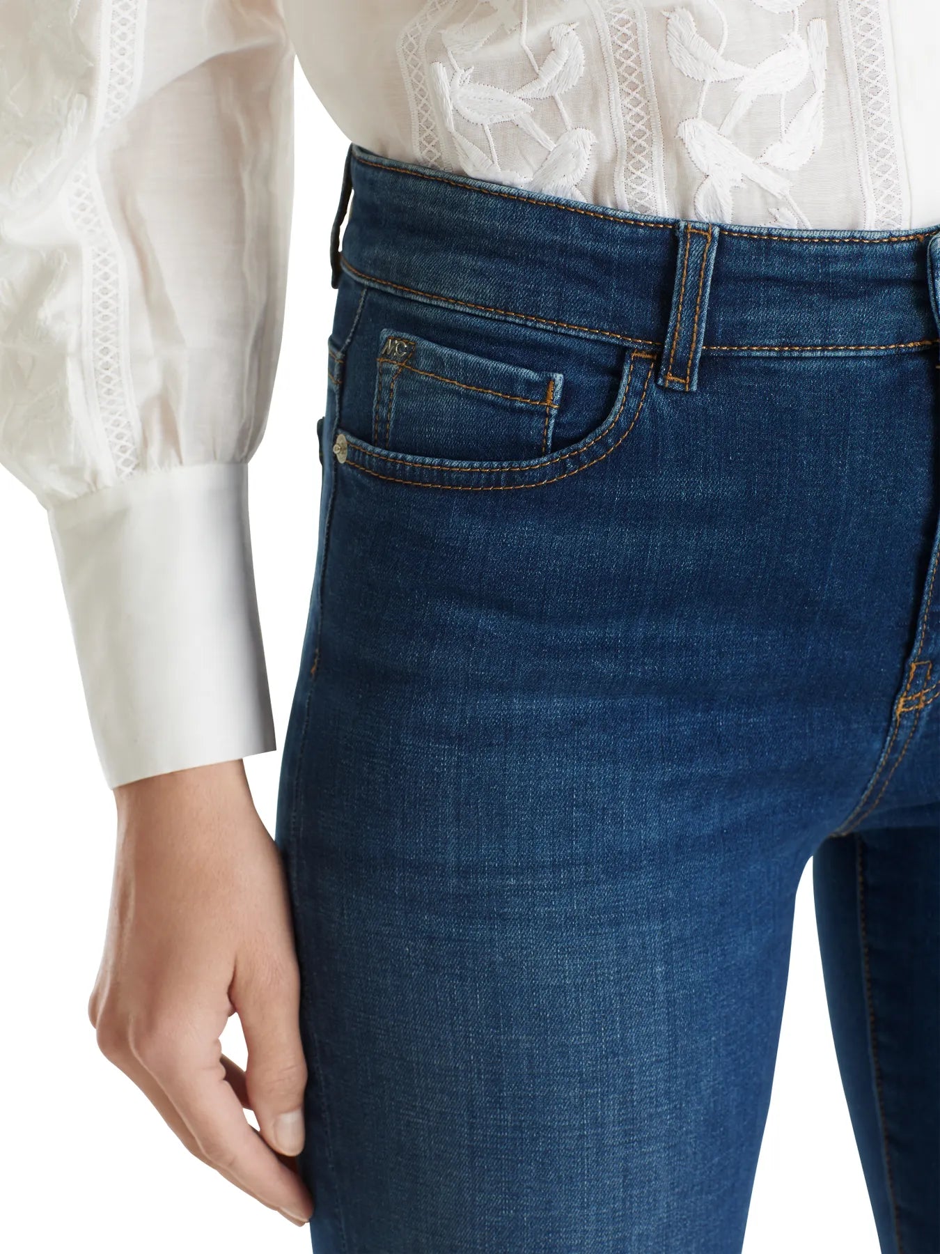 MARC CAIN +P 82.06 D71 Rethink Together Damen Jeans FARO blue denim blau