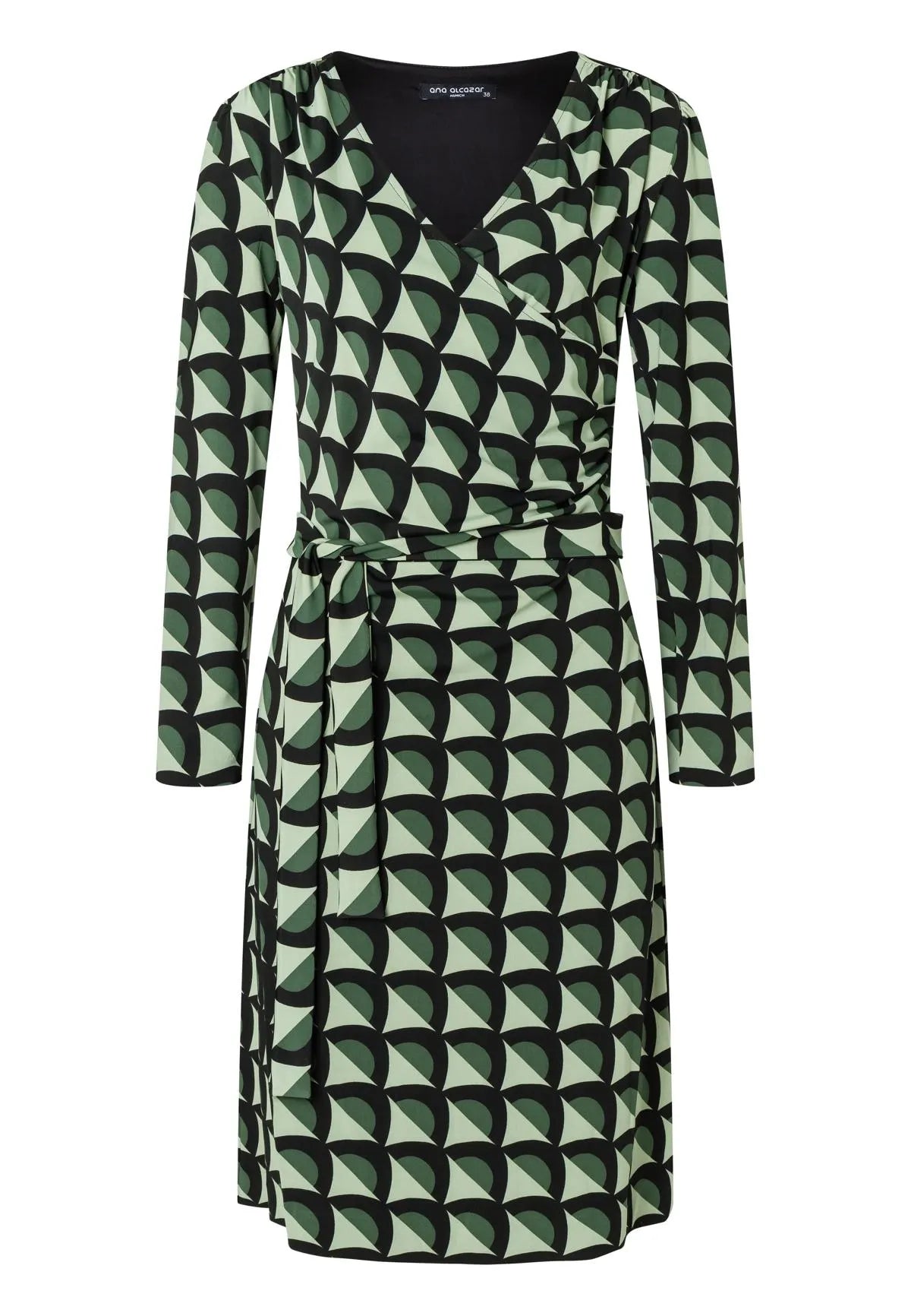 ANA ALCAZAR 040290-3445 dress Mini Kleid im Tunikastil Stretch Schwarz/Grün