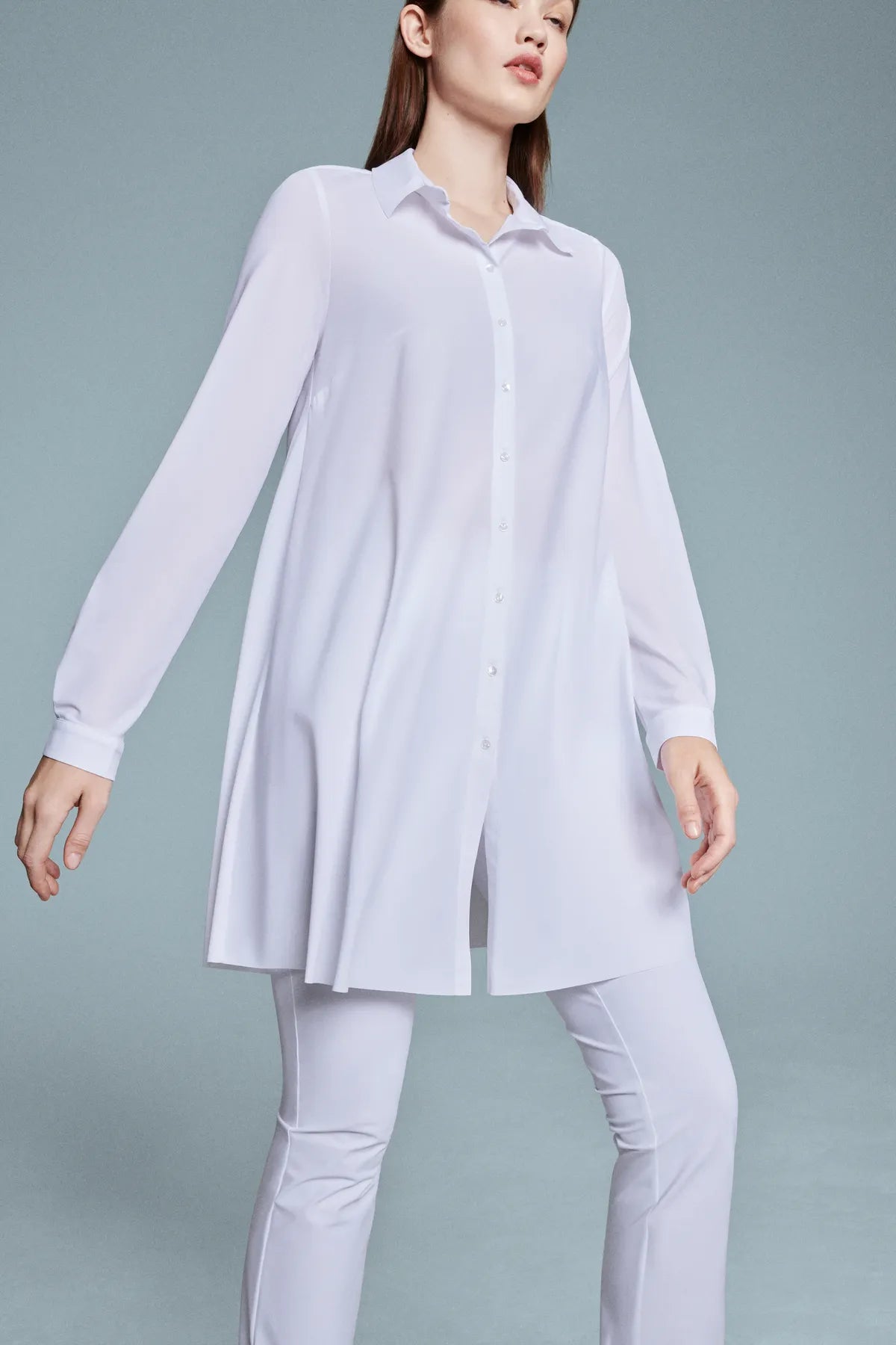 JAPAN TKY EMI Damen Bluse langer Arm Technojersey Stretch