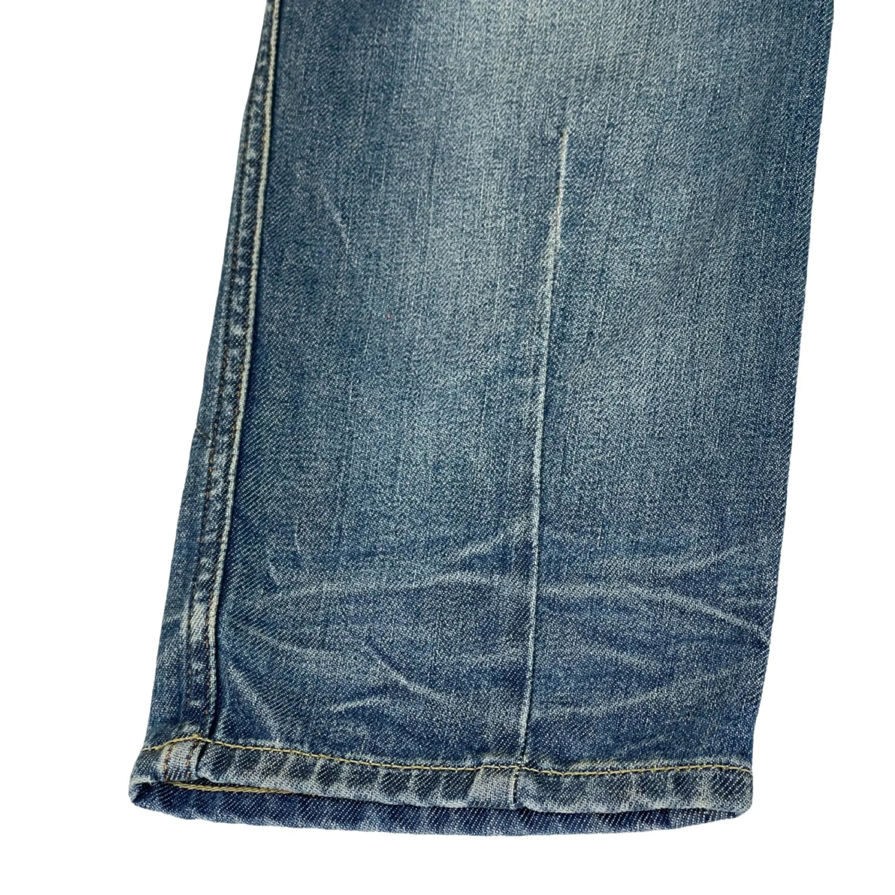 DENHAM 01-23-10-11-047 GRADE 15YA HERREN JEANS MIT KNOPFLEISTE DESTROYED STRAIGHT FIT DARK BLUE