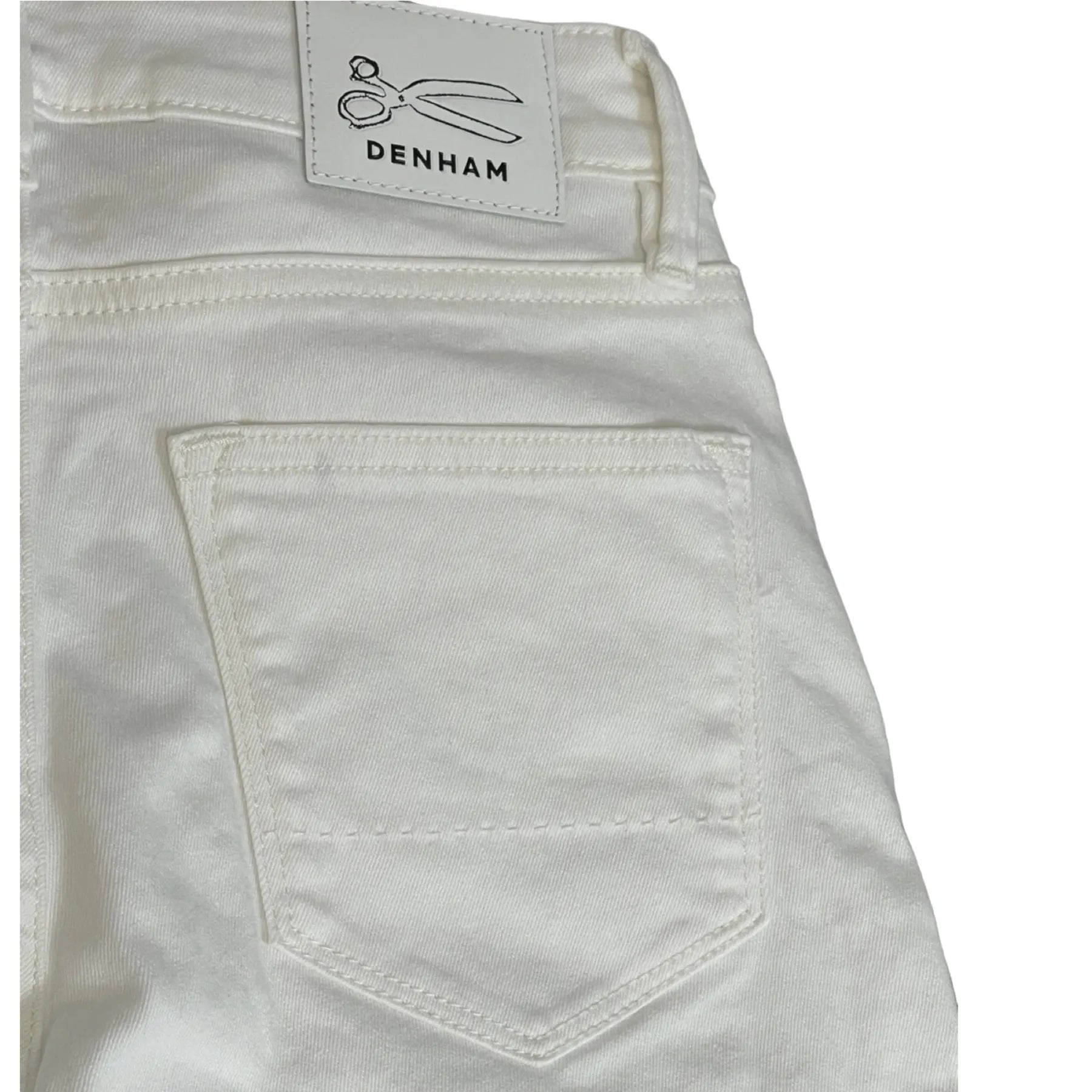 DENHAM 02-23-04-11-024 BARDOT STRAIGHT WHITE  DAMEN JEANS HIGH RISE STRAIGHT FIT WEISS