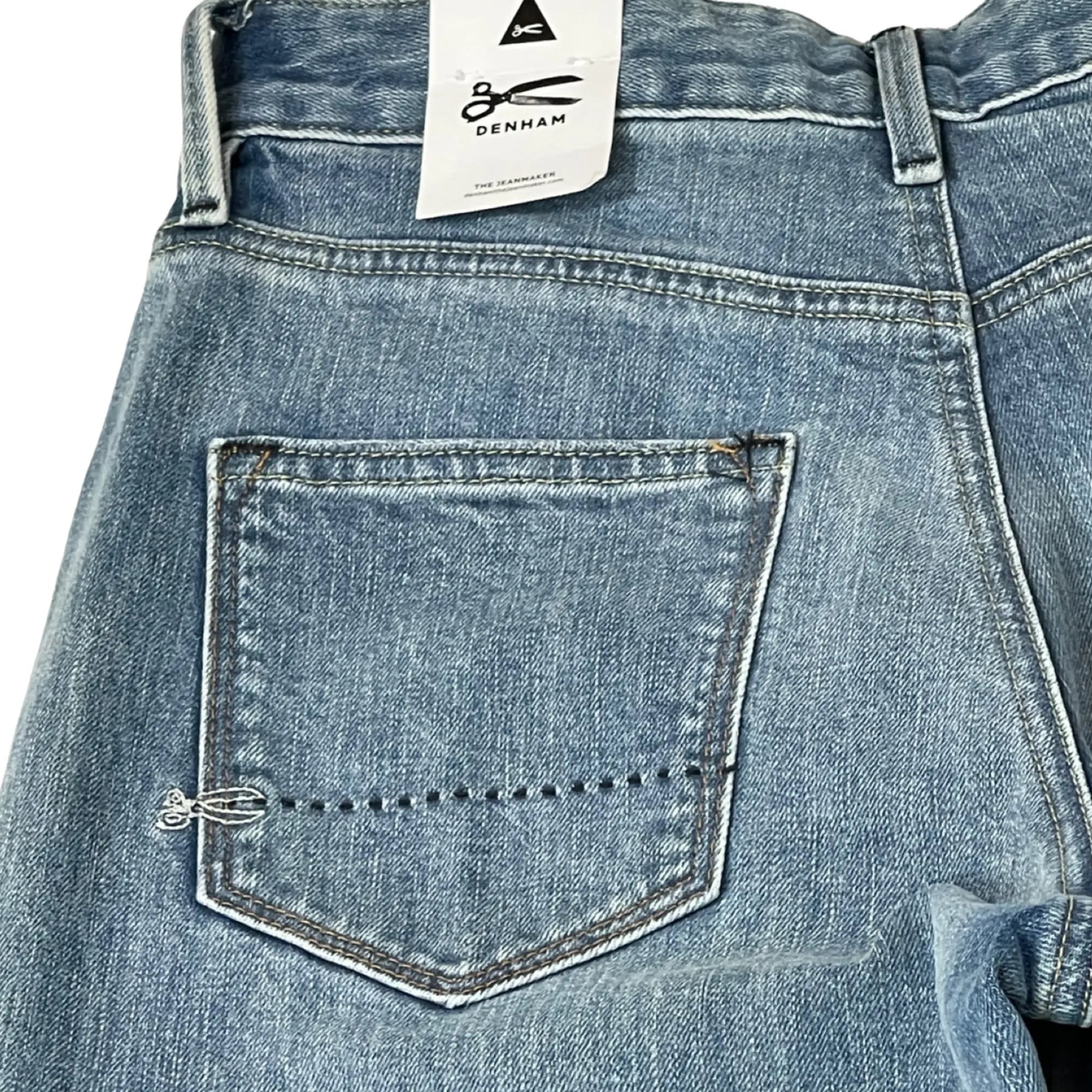 DENHAM 02-23-02-11-040 GINZA A8YCSR DAMEN JEANS WIDE LEG FIT MID BLUE