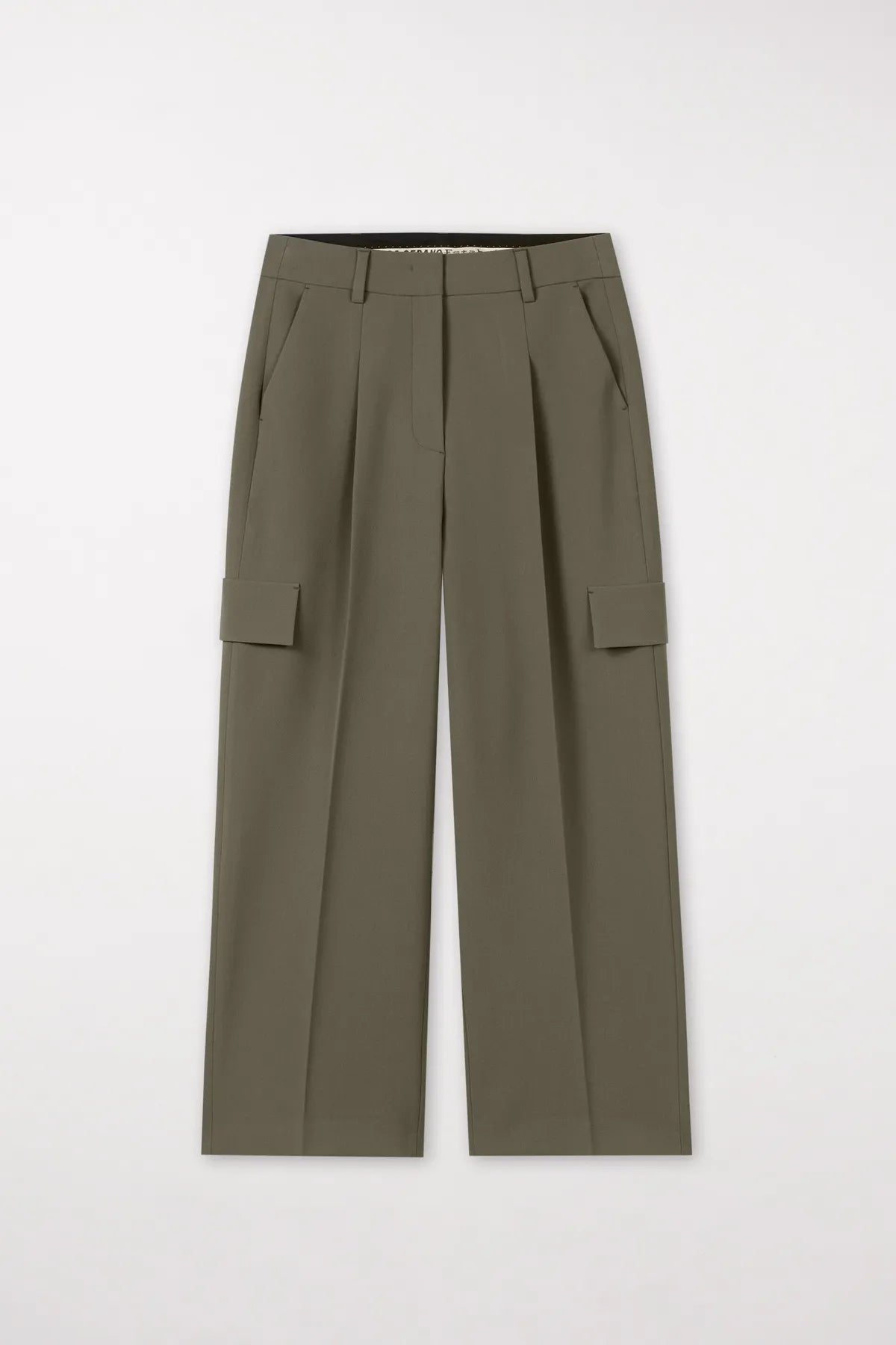 LUISA CERANO 688602/3310-0 Cargo-Pants mit Bundfalte greyish khaki