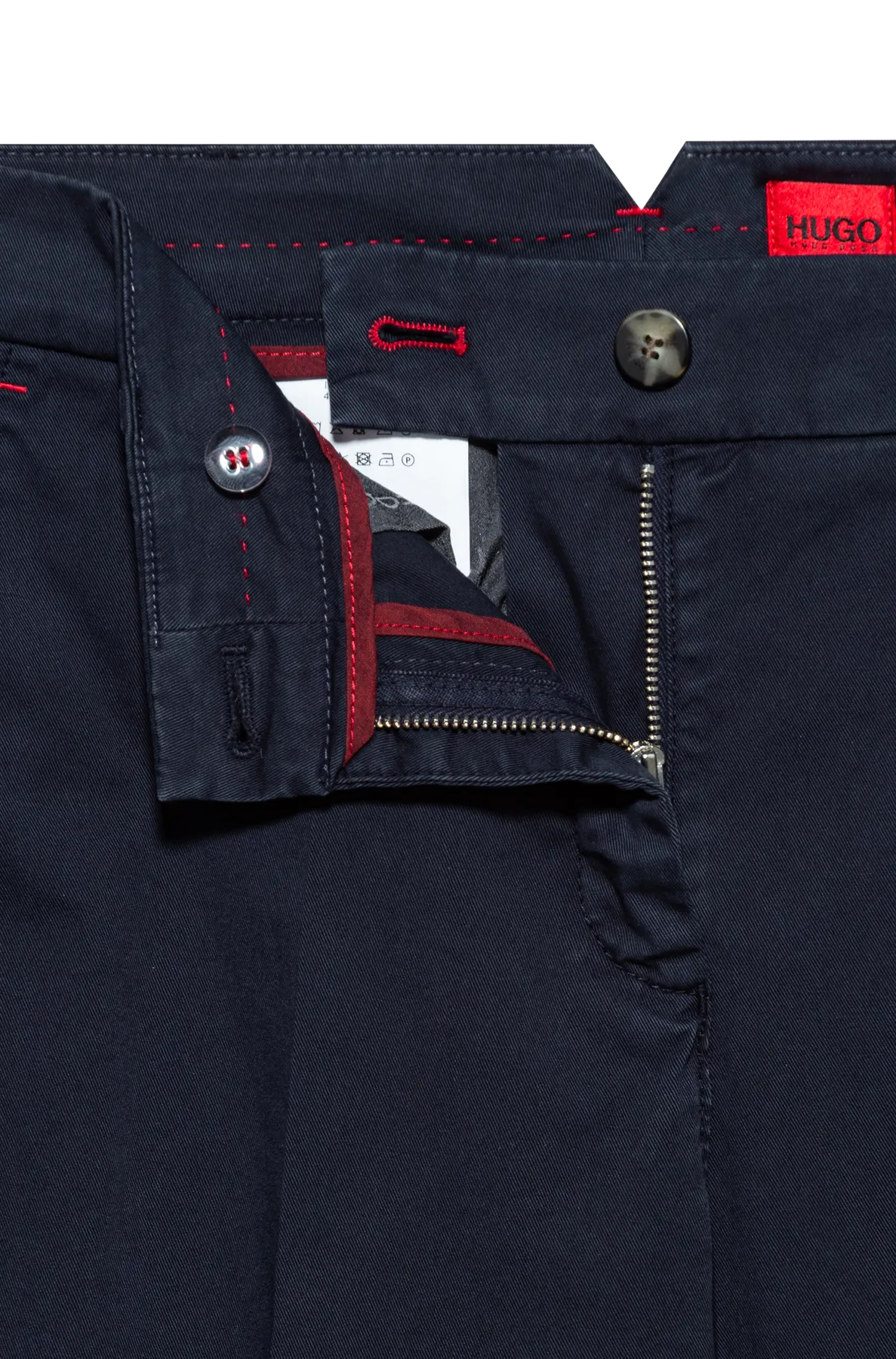 HUGO 50449602 Hecia-1-D 10234402 01 Damen Hose Stretch Open Blue 464