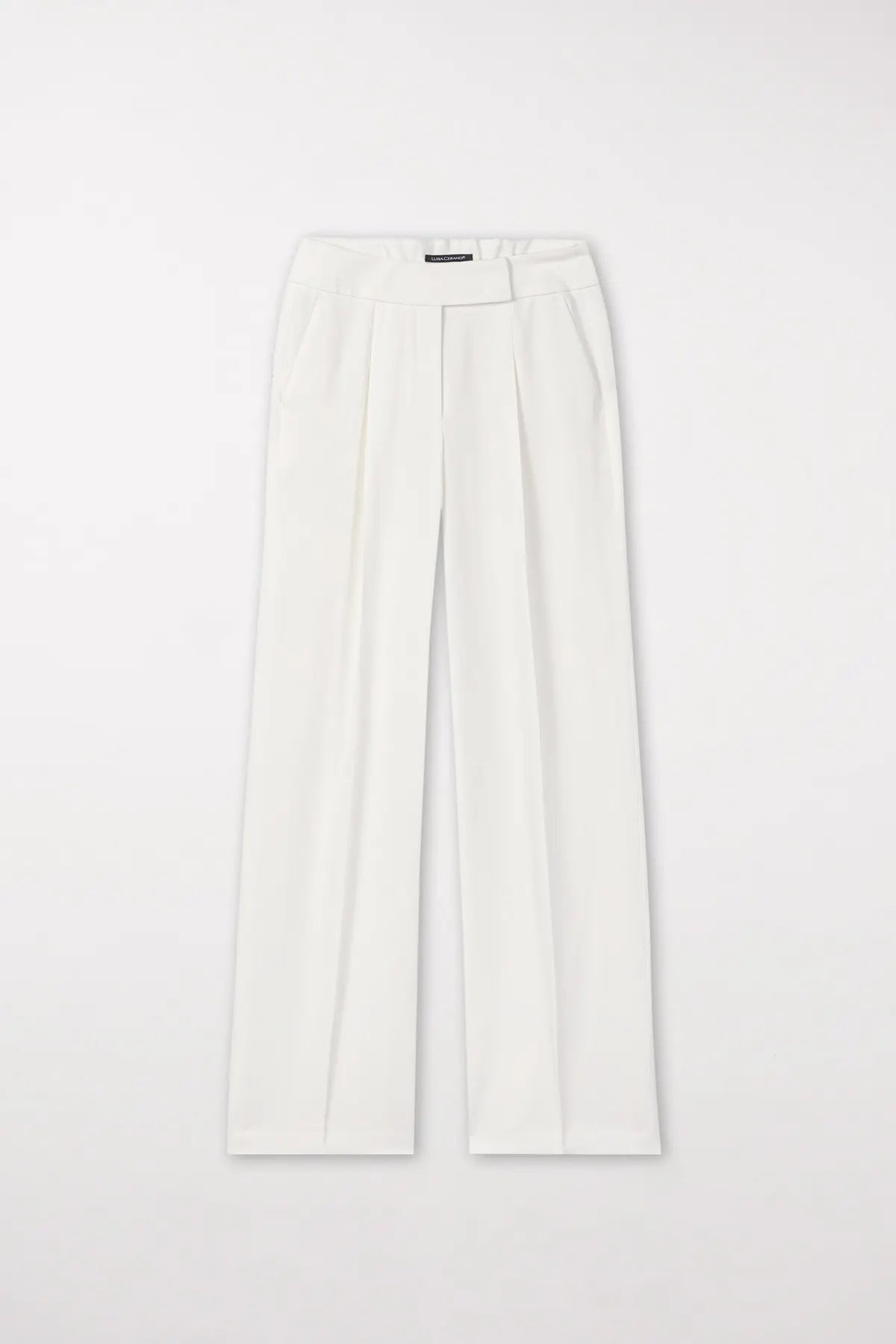 LUISA CERANO 698631/3595-0 Gabardine-Wideleg-Pants Damen Hose weiß