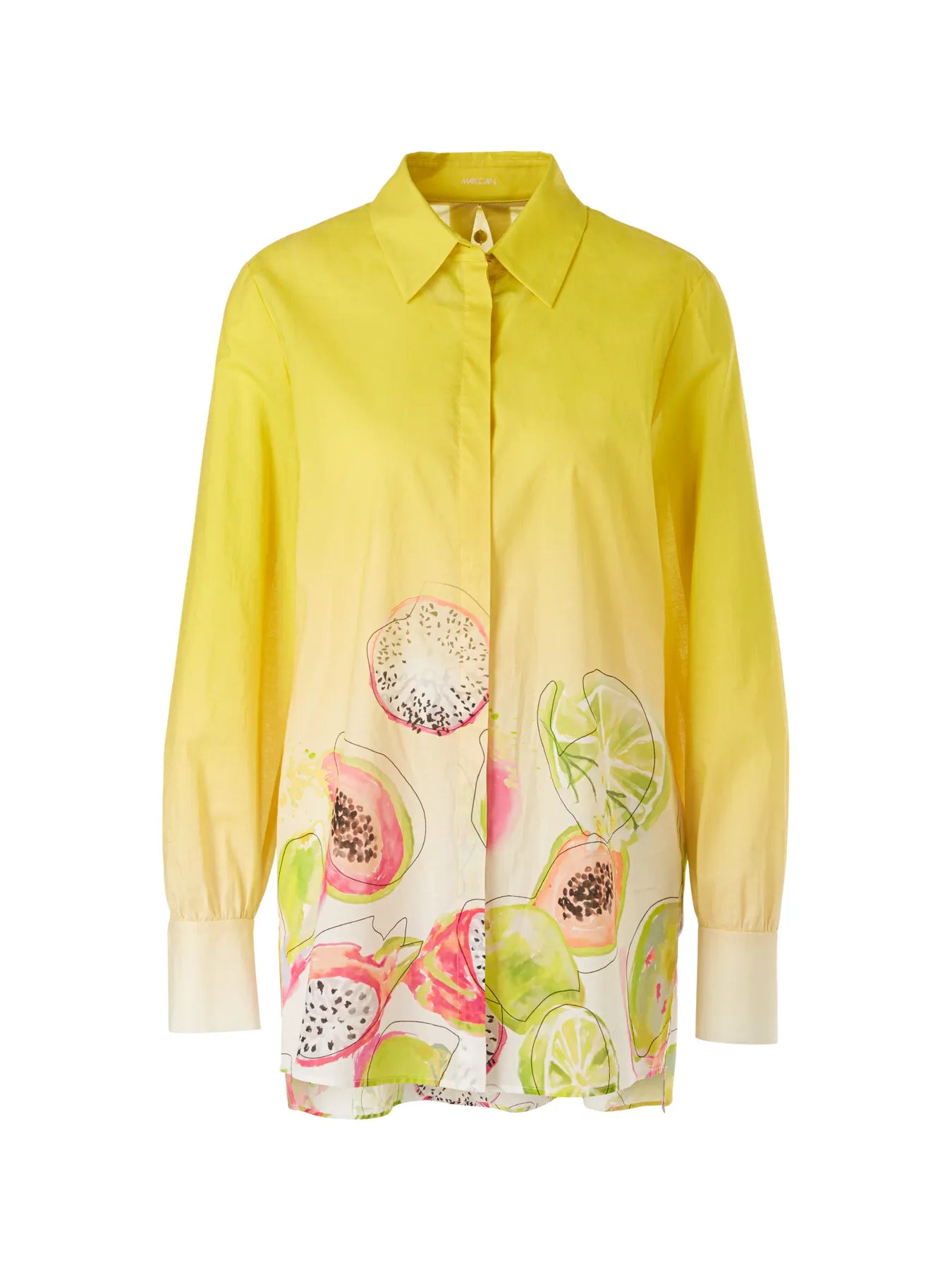 MARC CAIN WC 51.02 W29 Bluse mit Druck aus exotischen Früchten Gelb