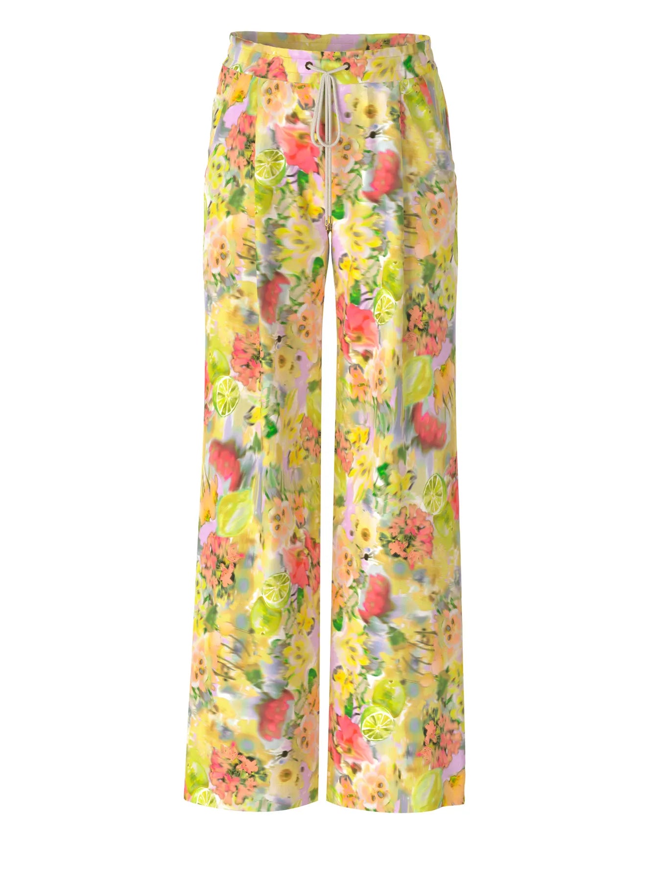 MARC CAIN WC 81.37 J22 Hose WEDI im Blumen-Dessin Gelb