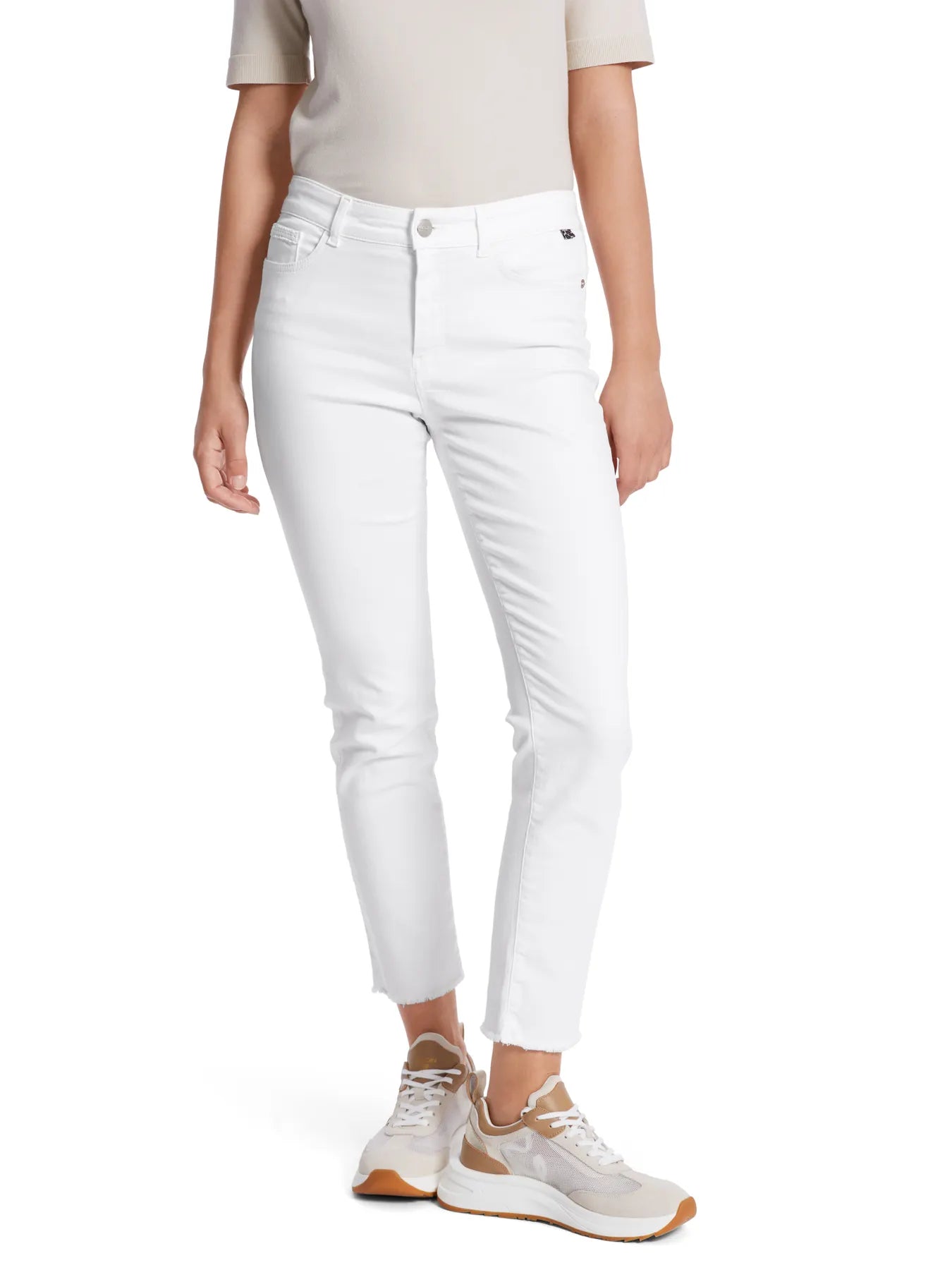 MARC CAIN WP 82.04 D50 SILEA  Slim Fit Rethink Together Damen Jeans Stretch weiß