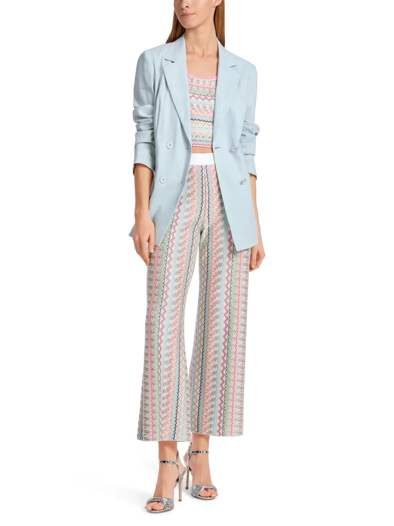 MARC CAIN  WC 34.21 W47 Körpernaher Blazer Stretch helblau