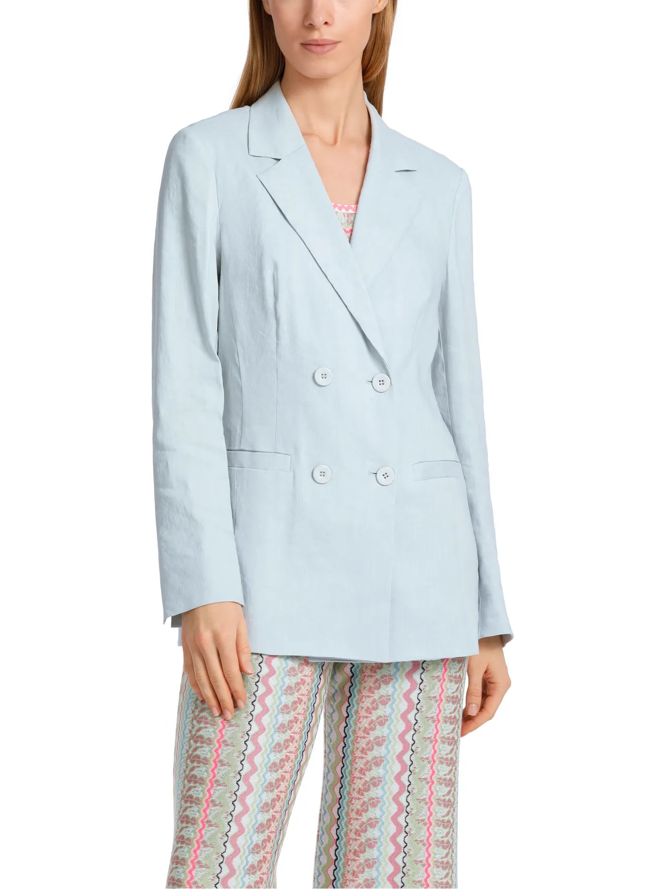 MARC CAIN  WC 34.21 W47 Körpernaher Blazer Stretch helblau