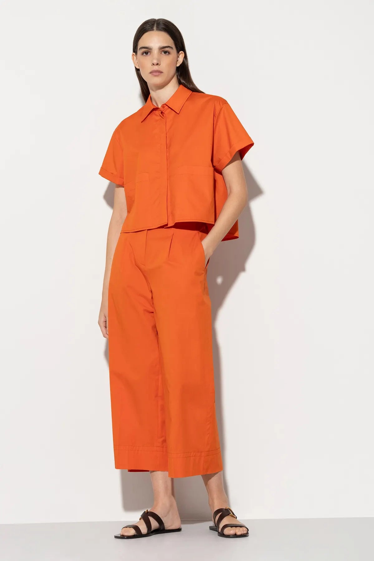 LUISA CERANO 698654/3342-0 Damen Hose Stretch Orange