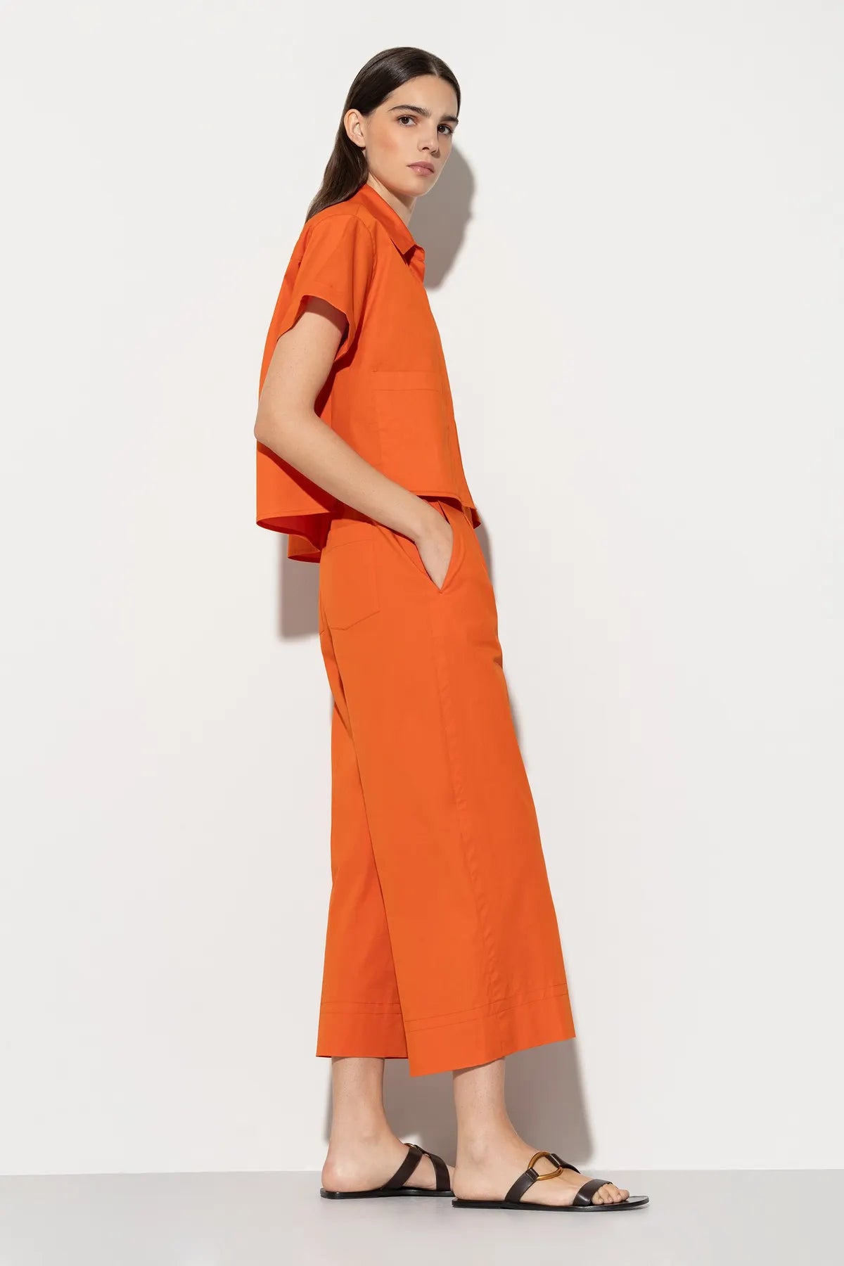 LUISA CERANO 698654/3342-0 Damen Hose Stretch Orange