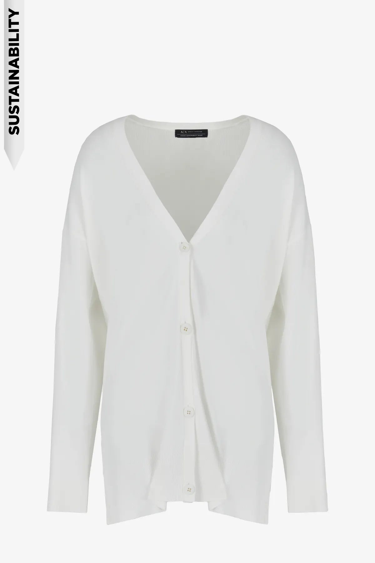 ARMANI 3DYE1E YMH6Z JOURNAL DAMEN STRICKJACKE WEIß