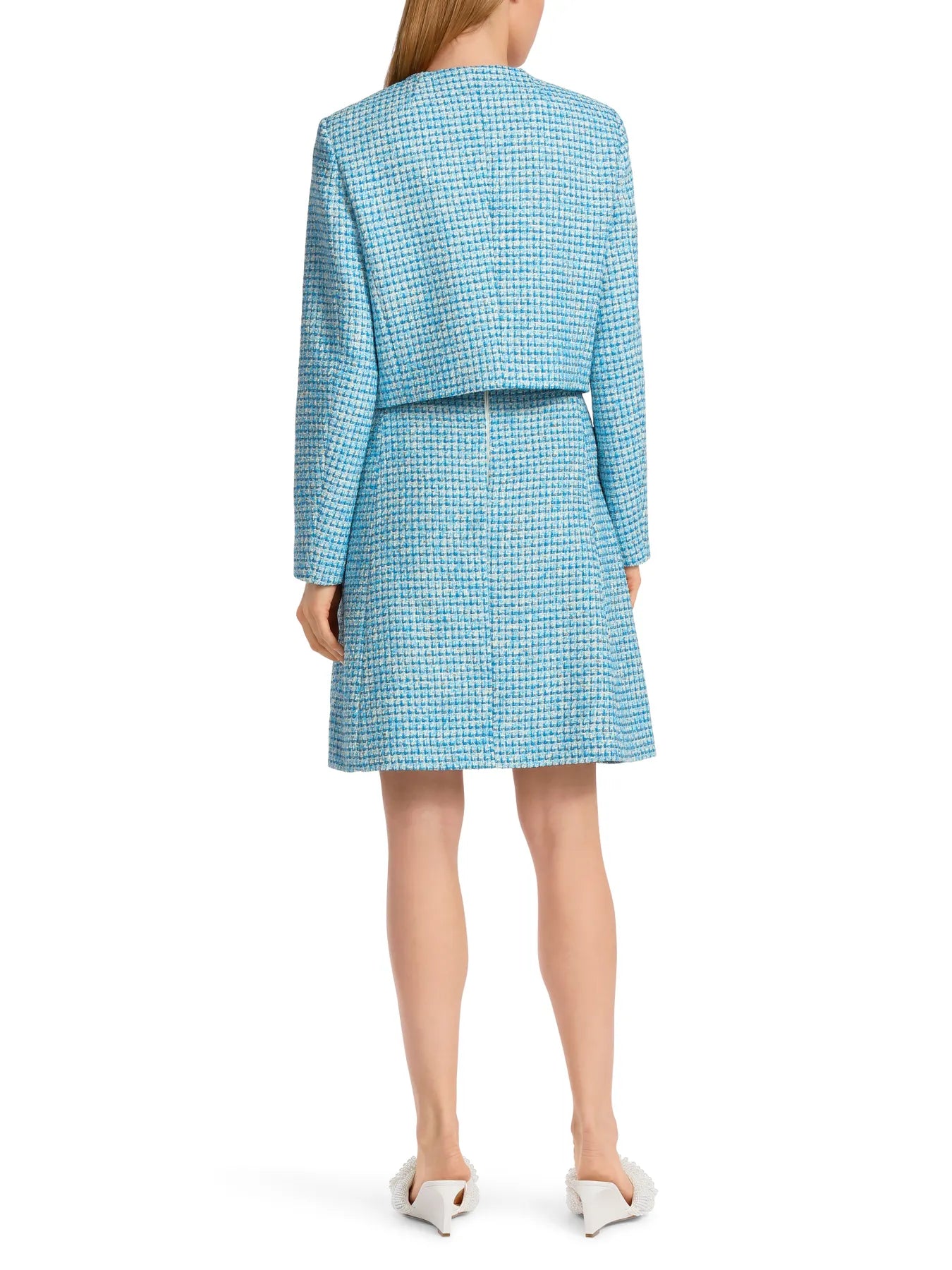 MARC CAIN WC 31.22 W88 Jacke Blazer mit Perlenknöpfen hellblau