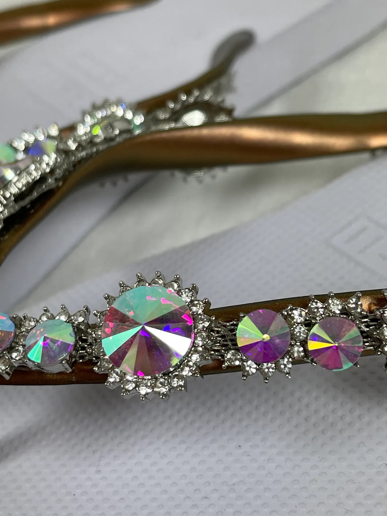 UZURII CHRYSTAL MARILYN Damen Luxury Zehentrenner Ziersteine White