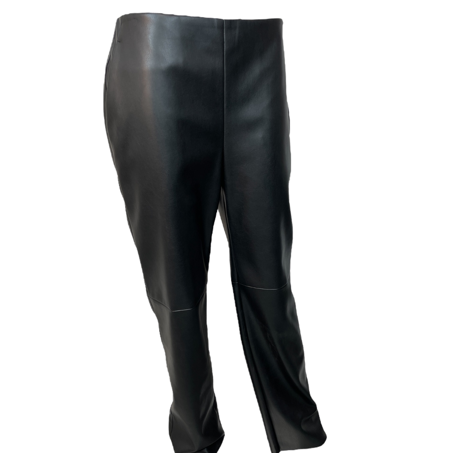 ULI SCHNEIDER  50989 Straight-Fit Pants  Damen Hose  in Lederoptik Black.