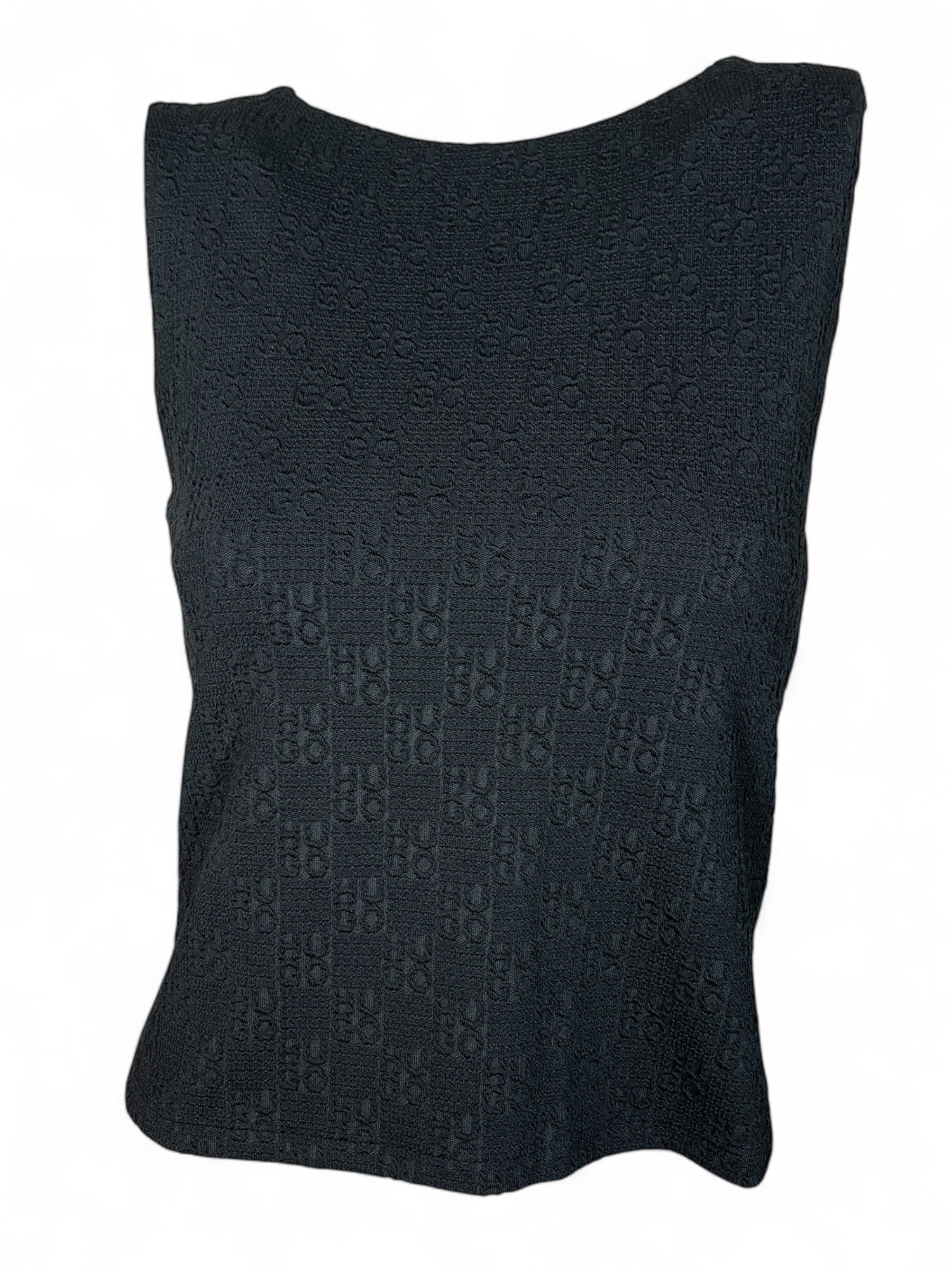 HUGO 50542420 Daironi 10271754 01 Damen Top Logo-Muster Black