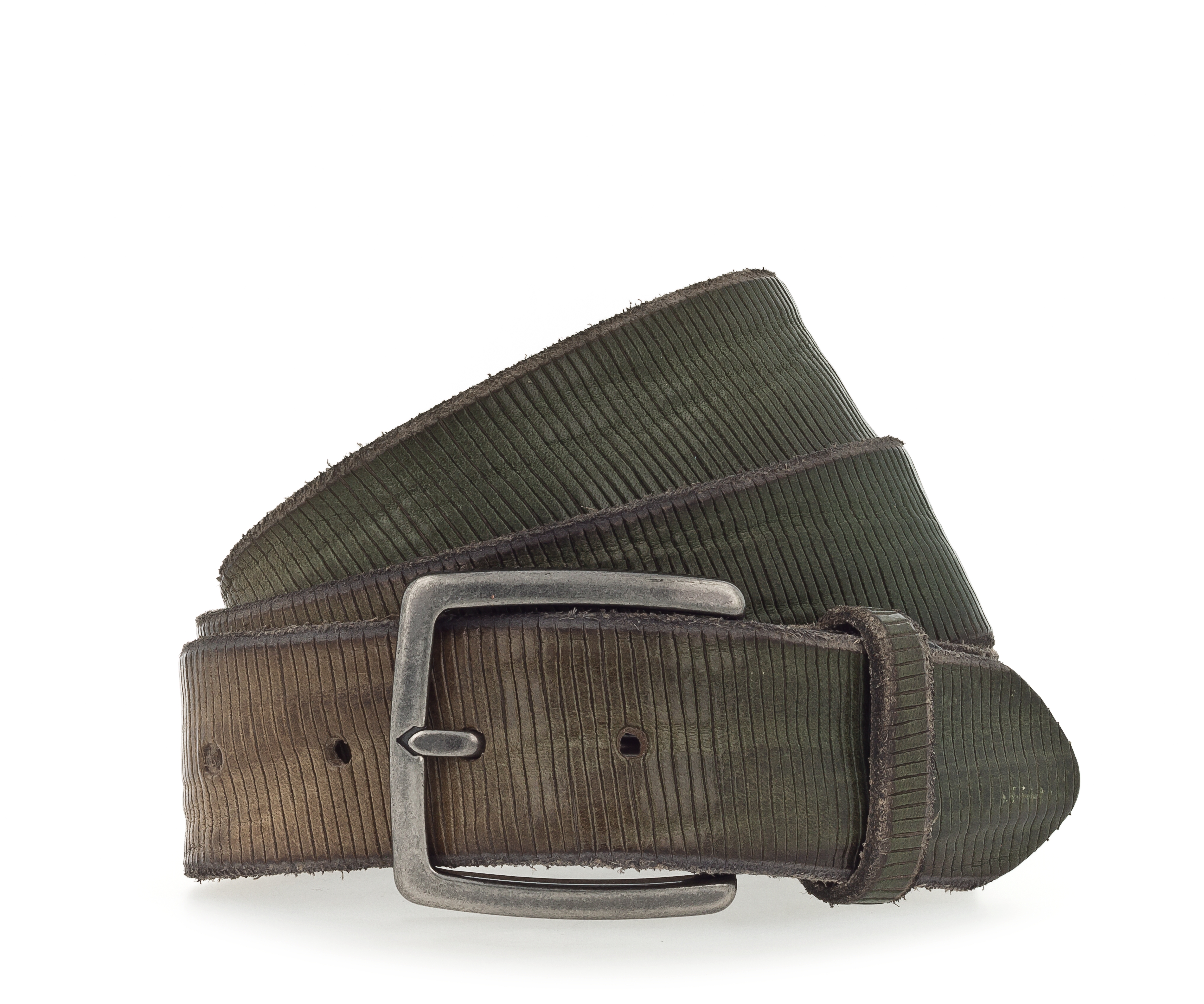 B.BELT BB4048L02 Cat 40 mm Suede Ledergürtel Pat Oliv/Taupe