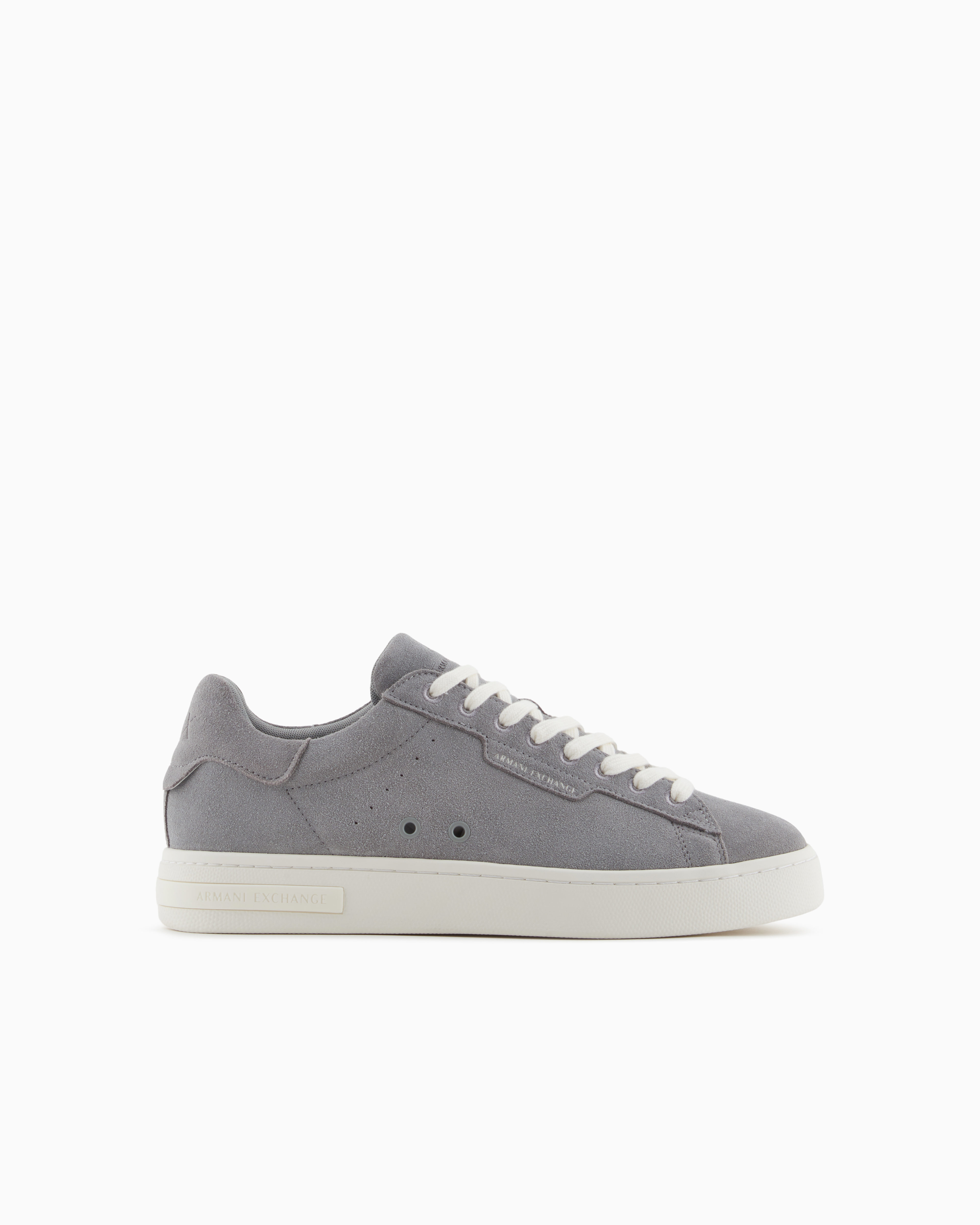 ARMANI XUX253 XV868 Herren Sneaker Suede Mittelgrau
