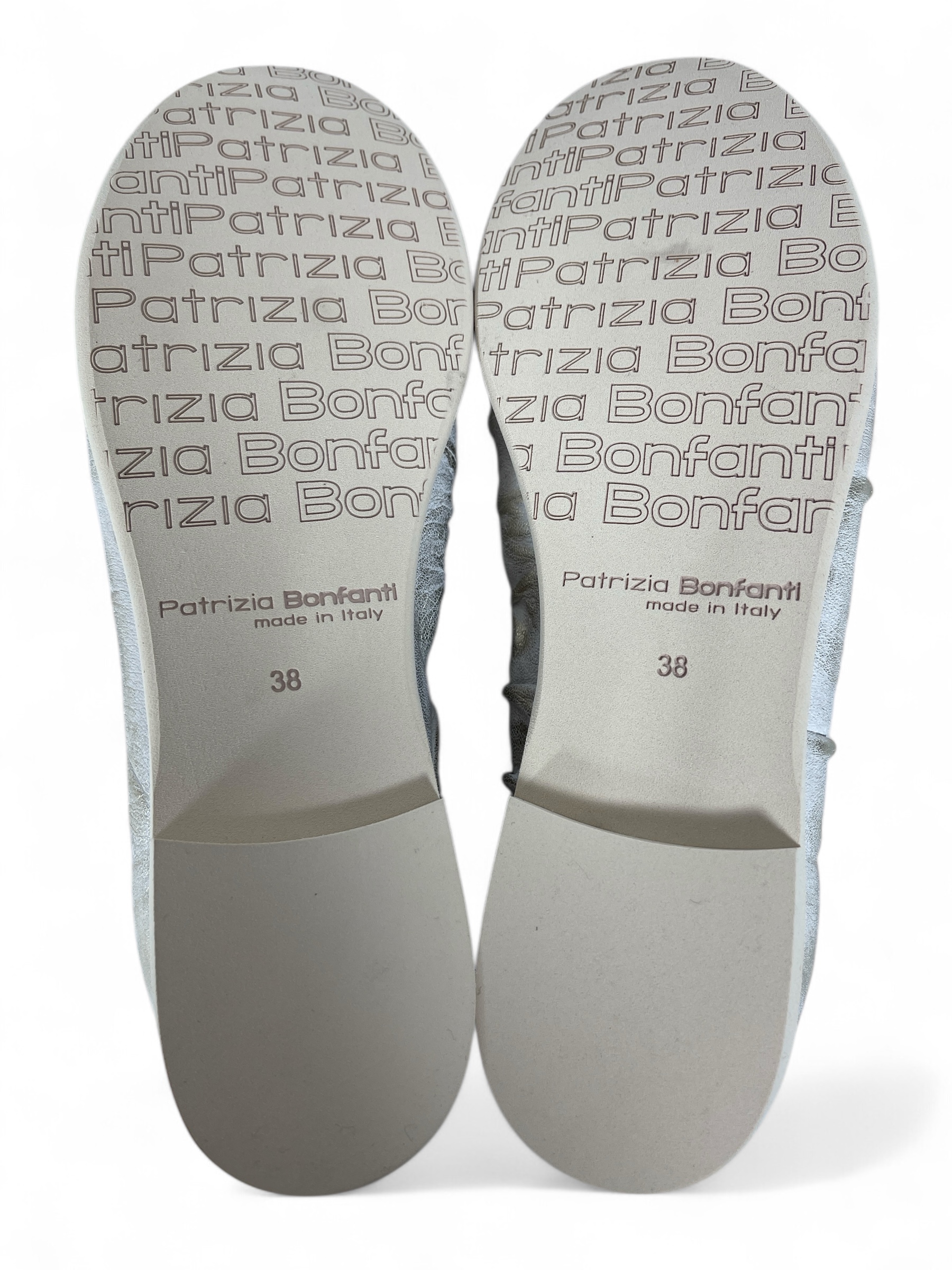 PATRIZIA BONFANTI DOVER - MILLY SATA GOMM BRUSHED DAMEN MOKASSINS SLIPPER SILBER