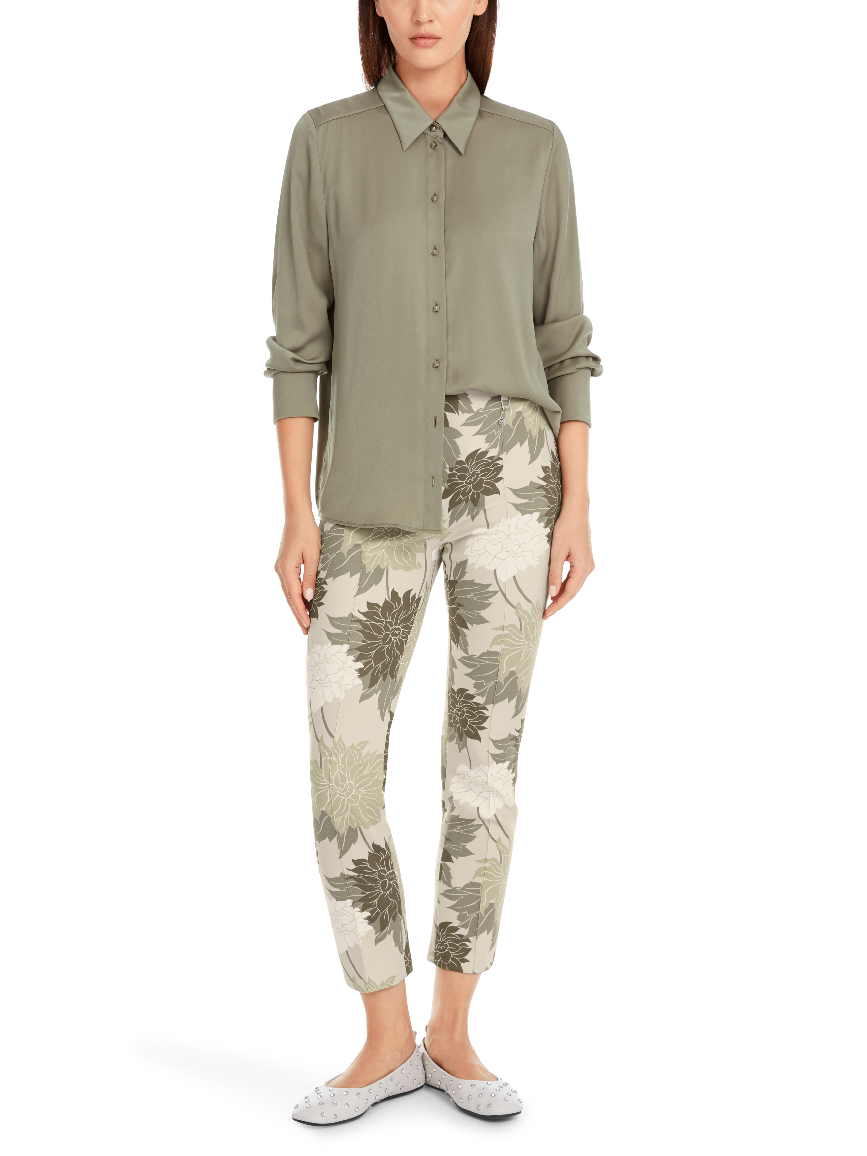MARC CAIN YC 51.12 W01  Bluse im Viskosecrêpe sage powder