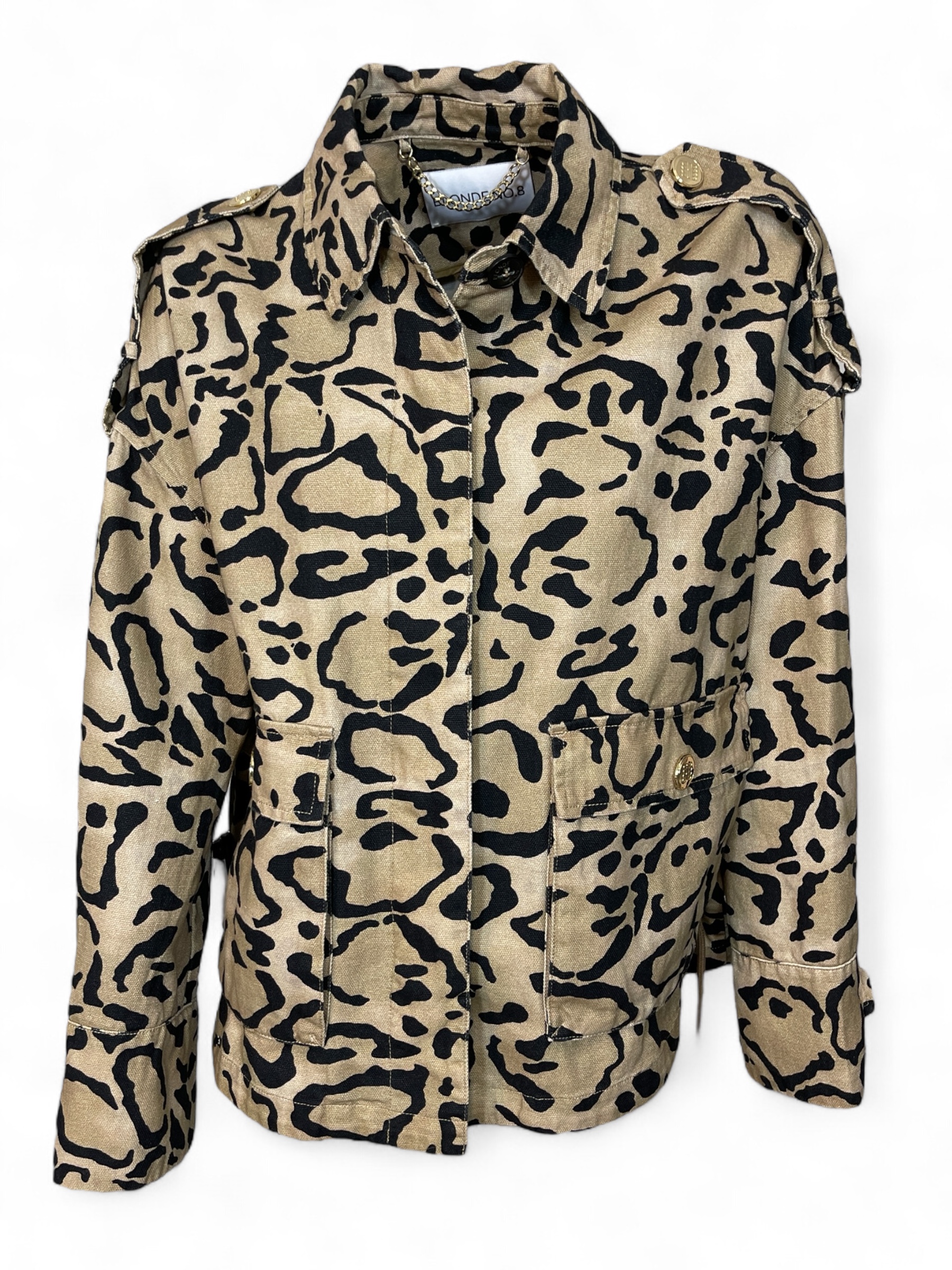 BLONDE - VALLEY Damen Safari Jacke Leo-Muster