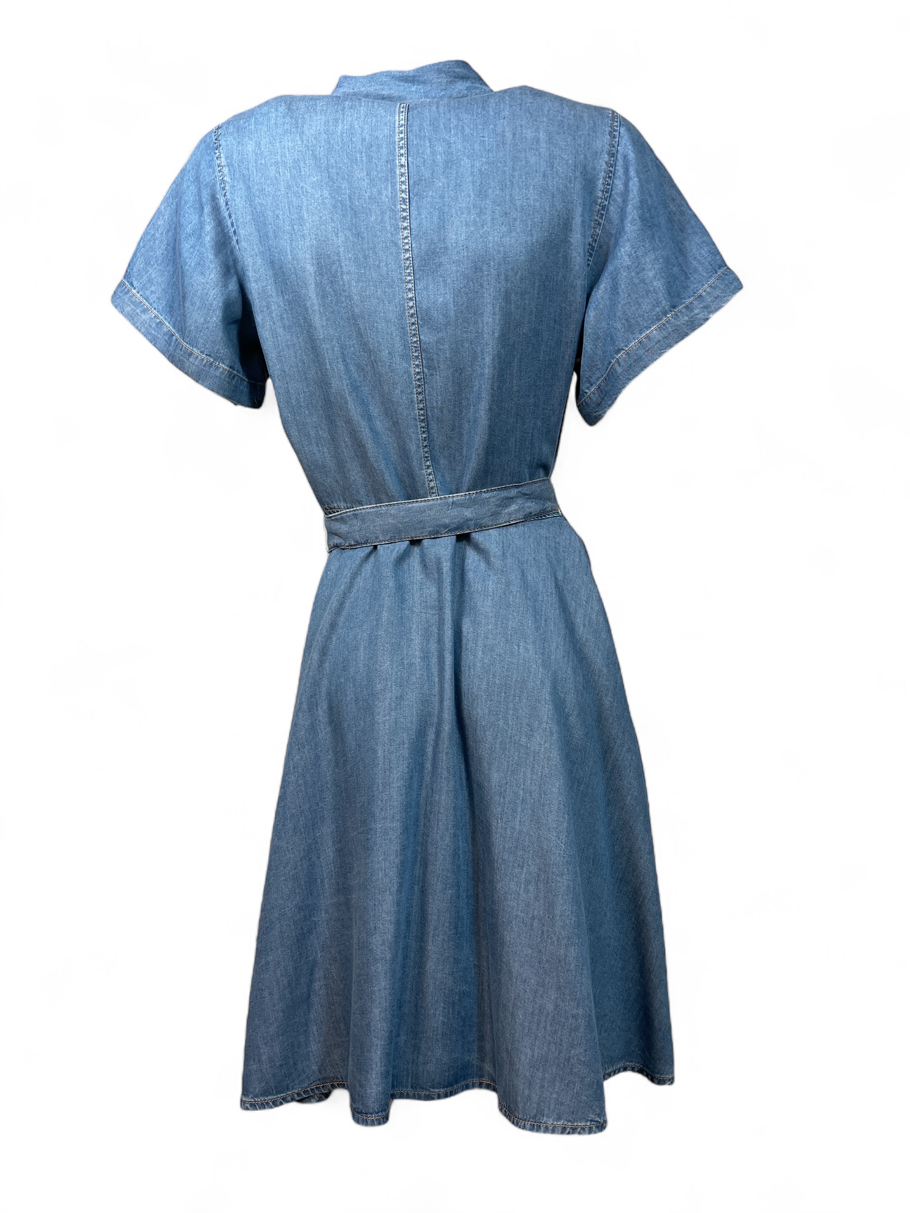 HUGO 50538862 Kastami 10270321 01 Damen Kleid in Jeansoptik Bright Blue