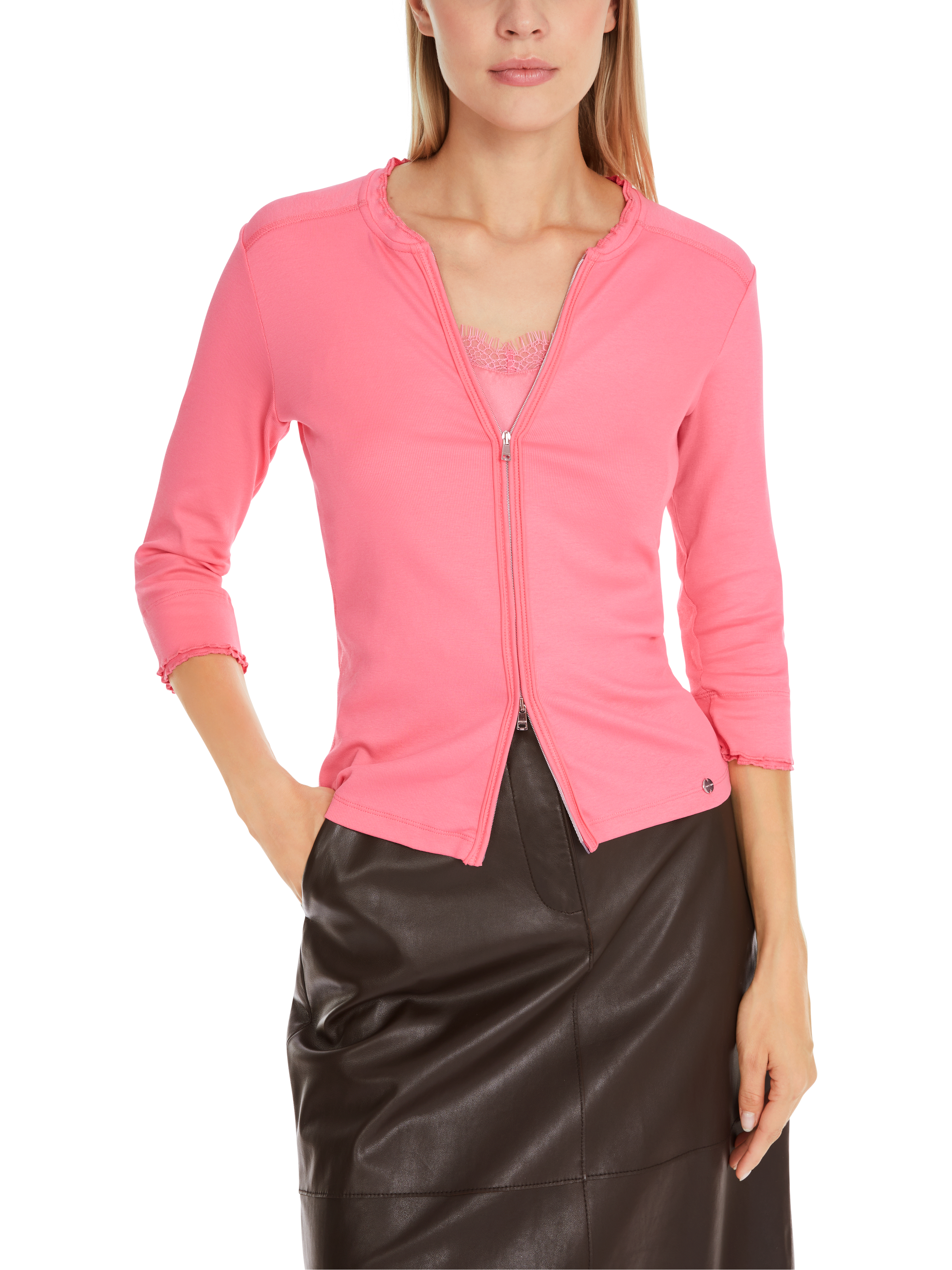 MARC CAIN  YA 31.34 J50 Uni Jacke in Cotton-Ripp Rose bright candy pink