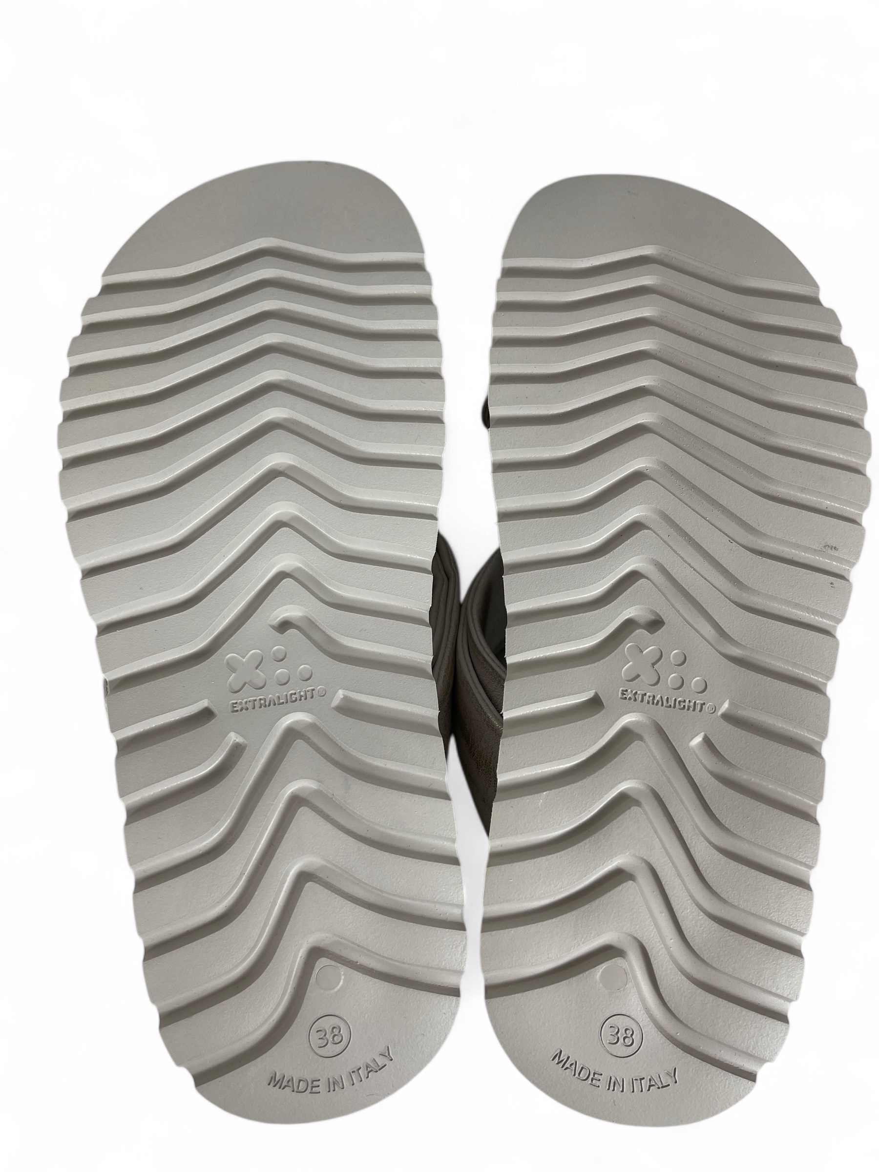 PATRIZIA BONFANTI DOVER - INKA SAKI STAR BRUSHED DAMEN SLIPPER PLATEAU-SANDALEN SILBER